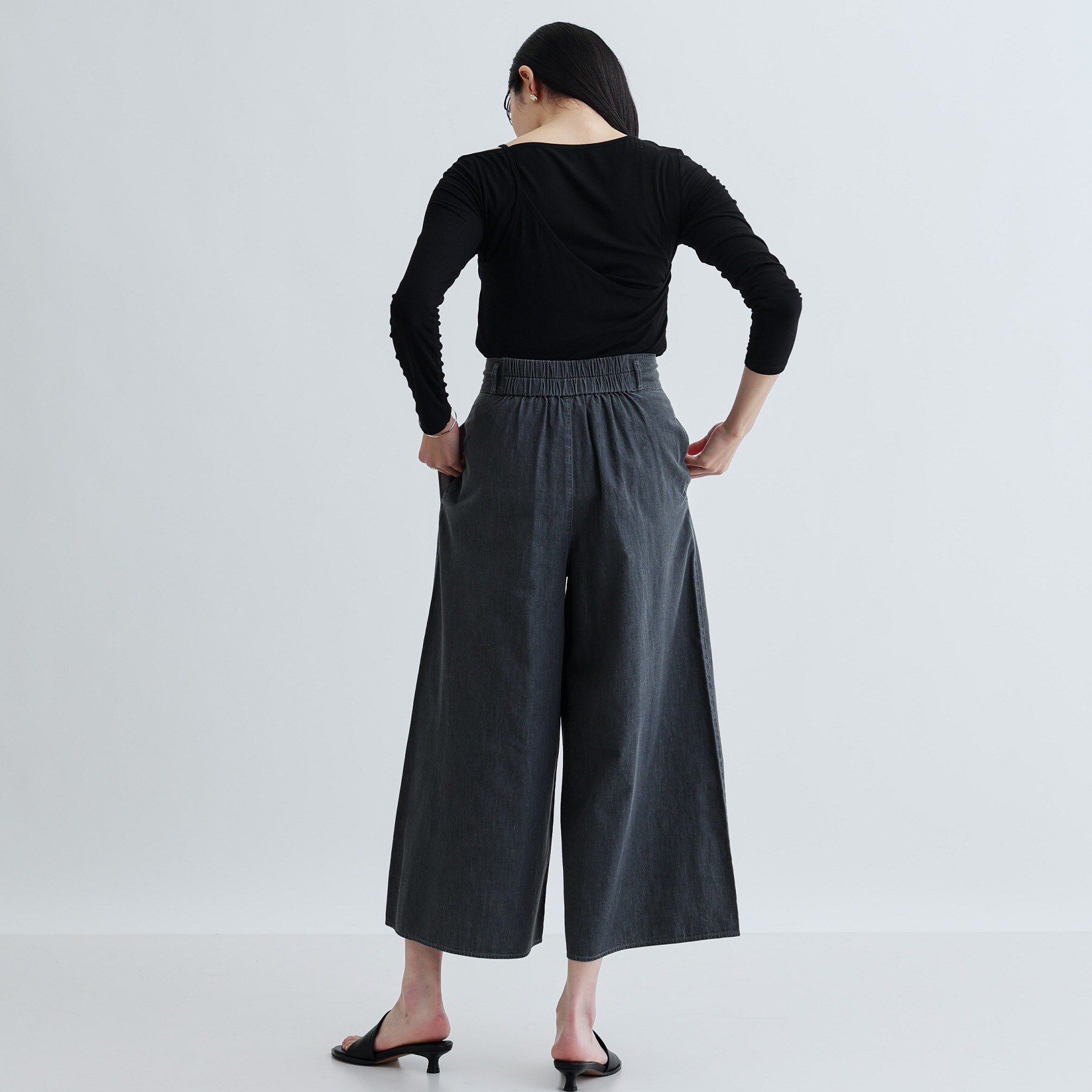 GALLEST「【セットアップ可能】ダンガリータックフレアパンツ」|その他|