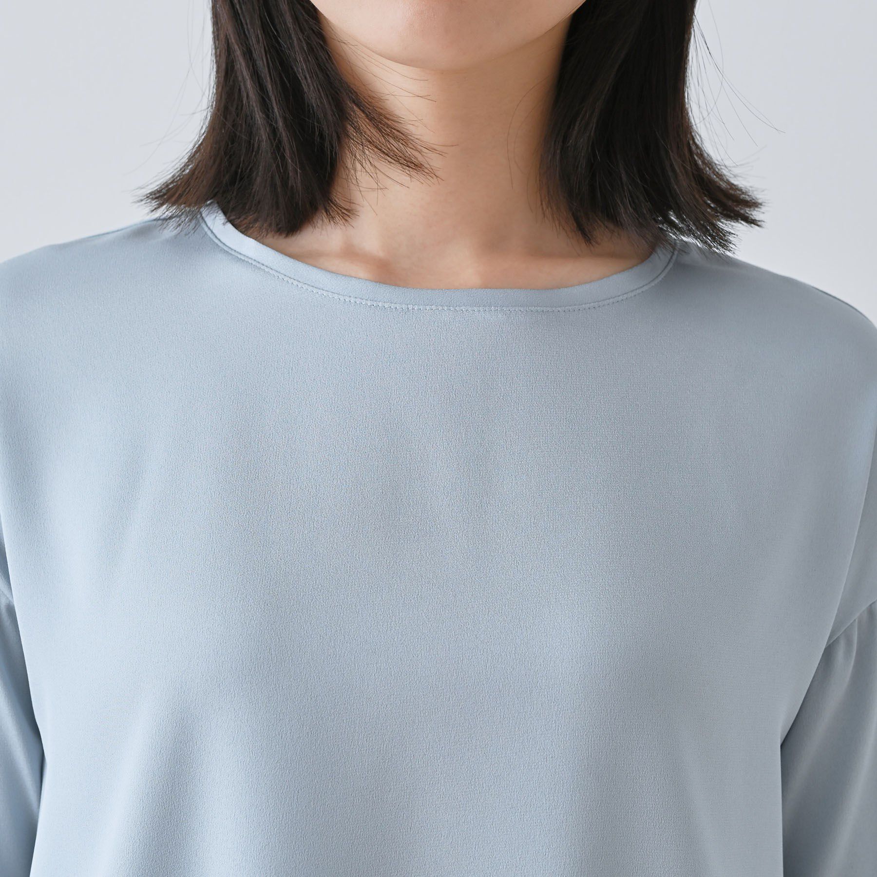 INDIVI「【洗える】裾シアー半袖トップス」|Tシャツ・カットソー|