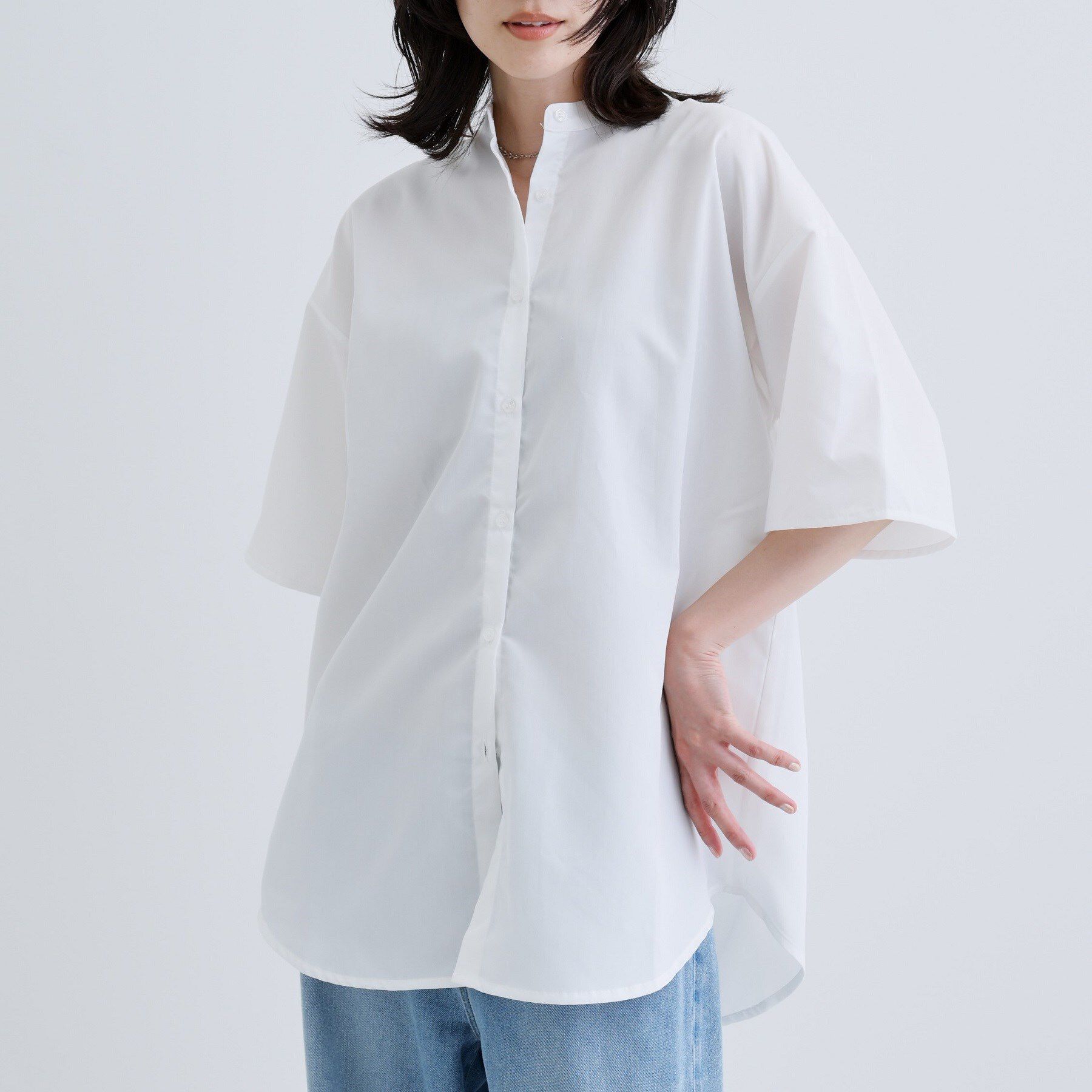 GALLEST「【一部店舗限定】ベアトップ付き半袖ワイドシャツ」|シャツ・ブラウス|