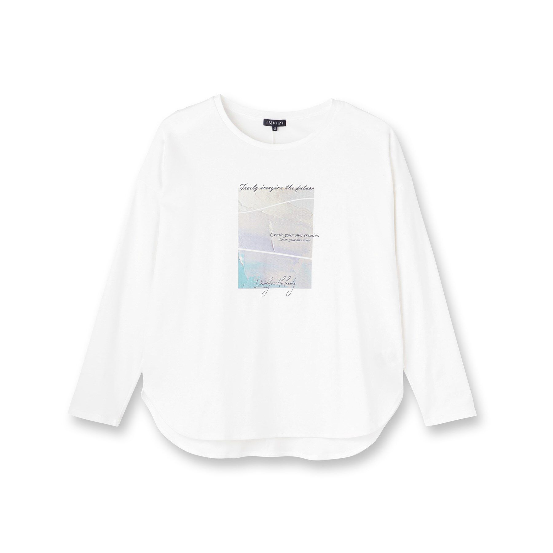 INDIVI「【UVケア】プリントフォトロングTシャツ」|Tシャツ・カットソー|