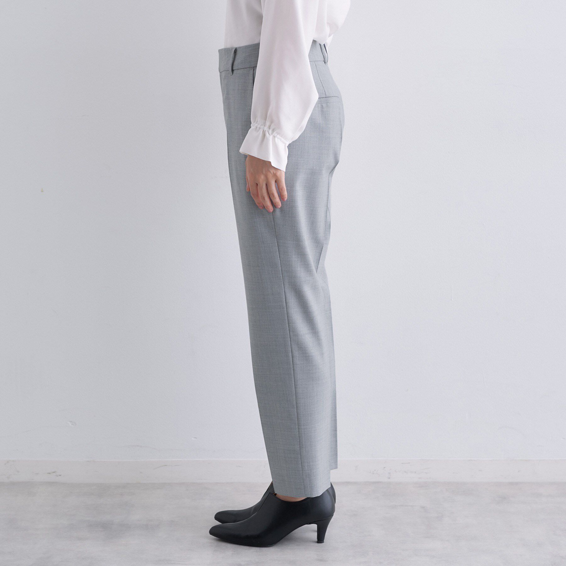 INDIVI「【褒められパンツ/ウール混】スティックパンツ」|その他|