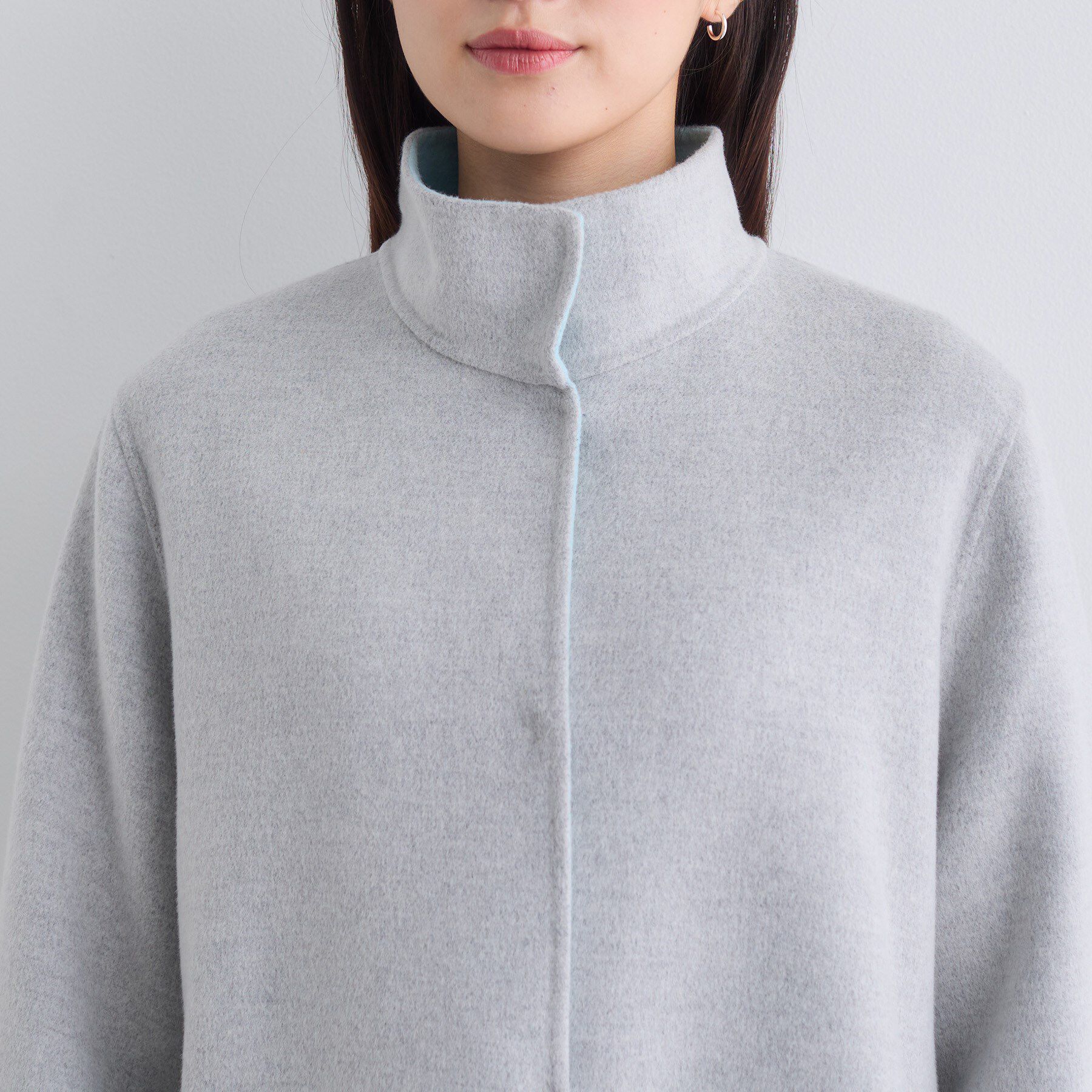 INDIVI「【配色デザイン／ミドル丈】ウールリバー テントラインコート」|その他|