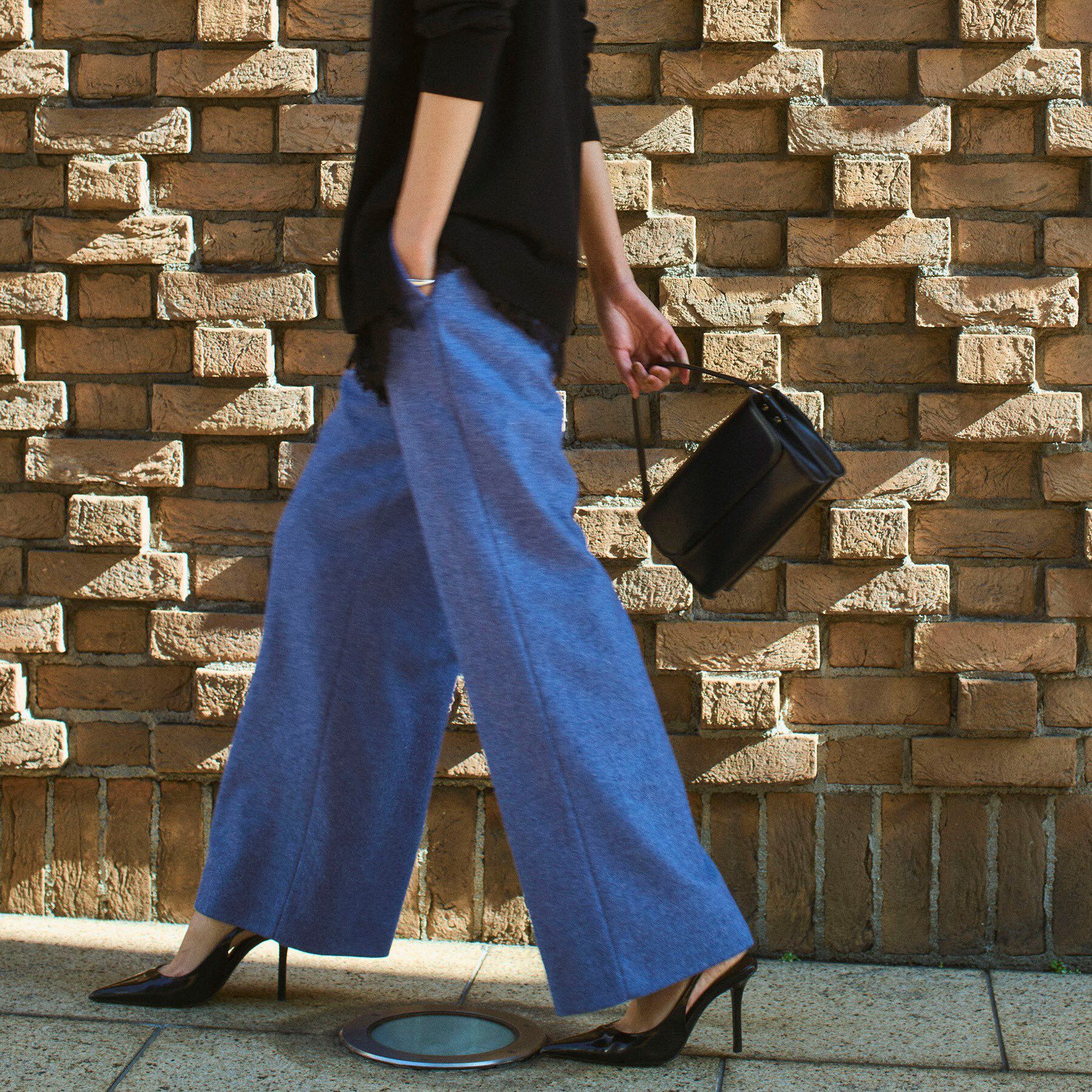 INDIVI「【褒められパンツ／ウール混】ウォームウール ワイドパンツ」|その他|