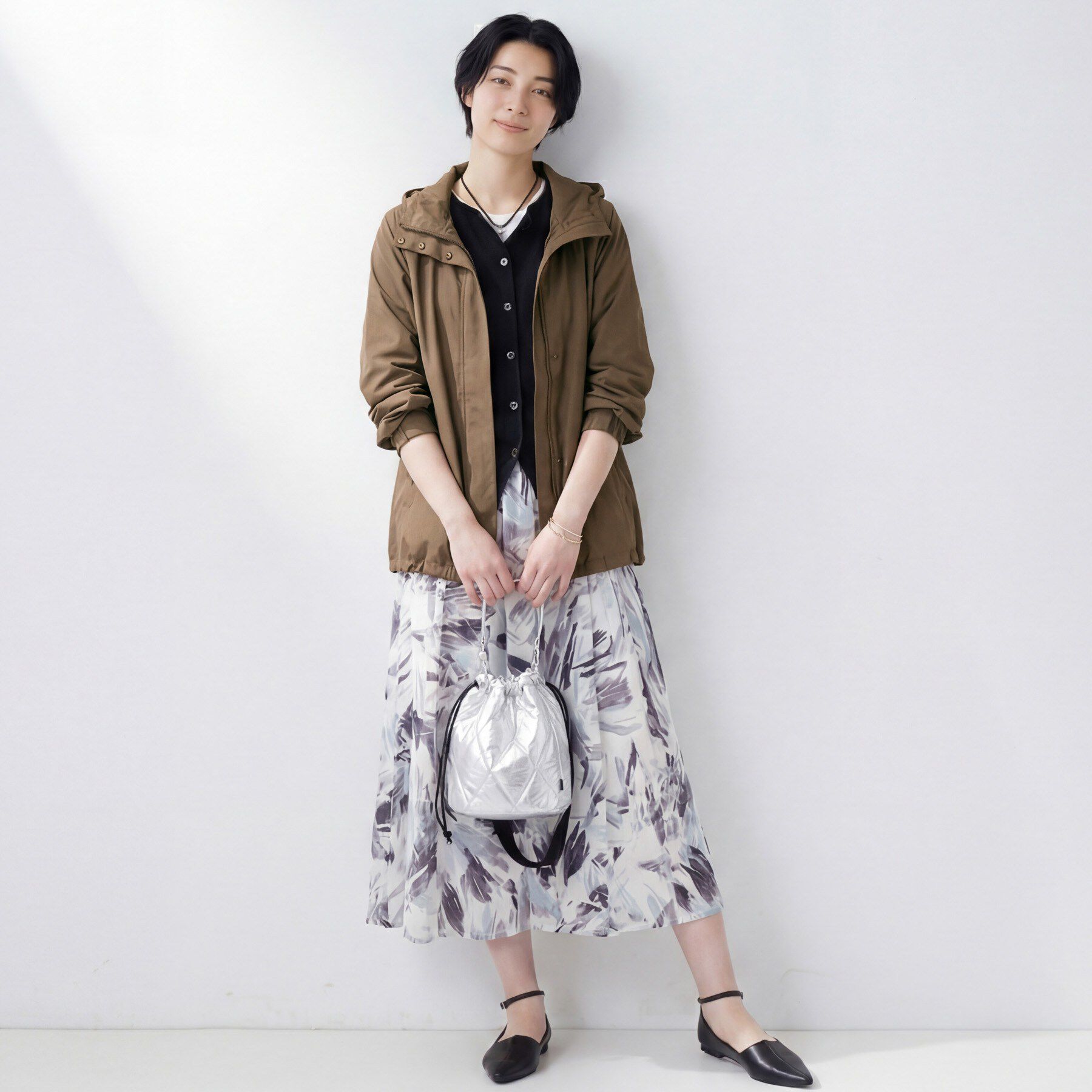 INDIVI「【撥水／フード取外し可】凹凸素材ブルゾン」|ブルゾン・スタジャン|