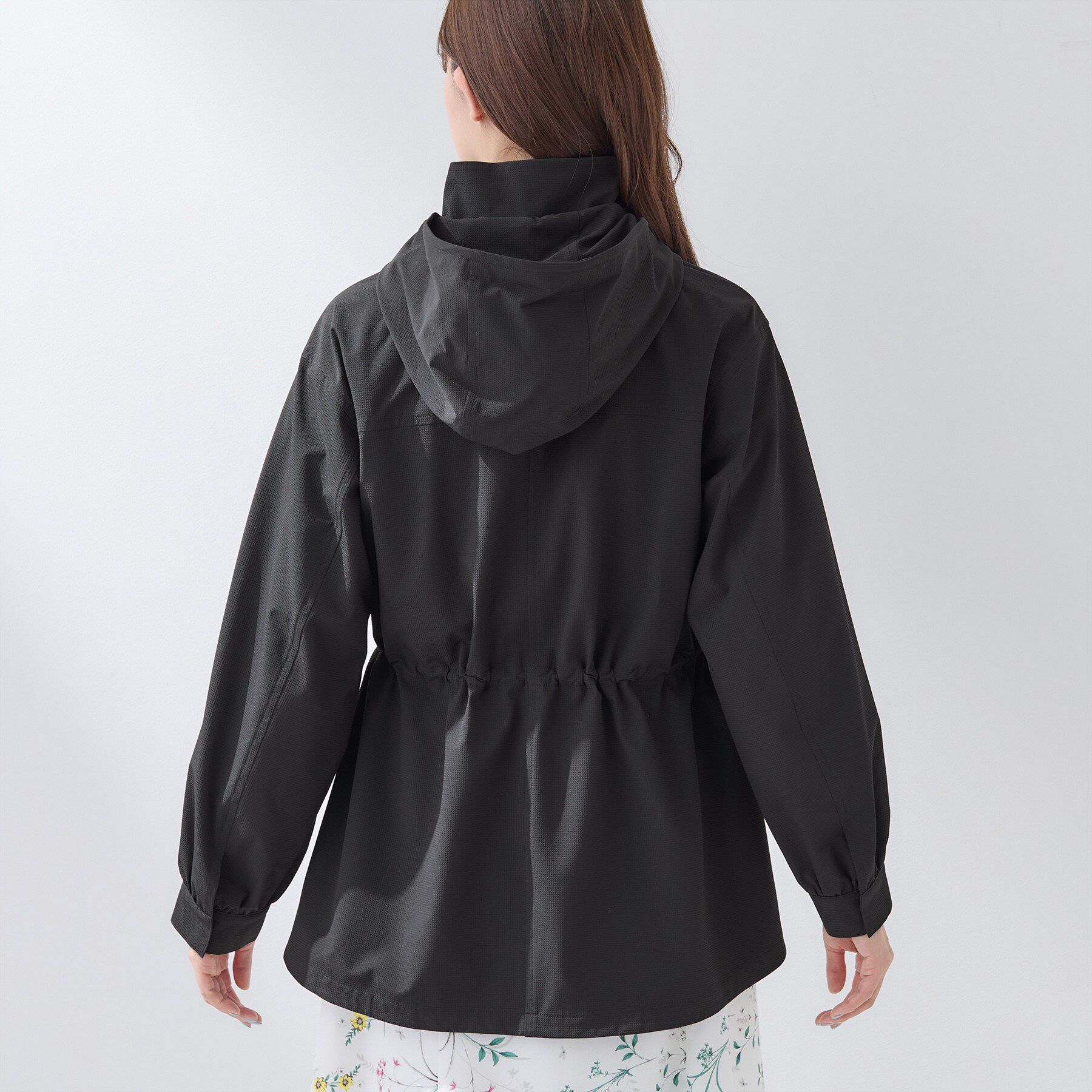 INDIVI「【撥水／フード取外し可】凹凸素材ブルゾン」|ブルゾン・スタジャン|