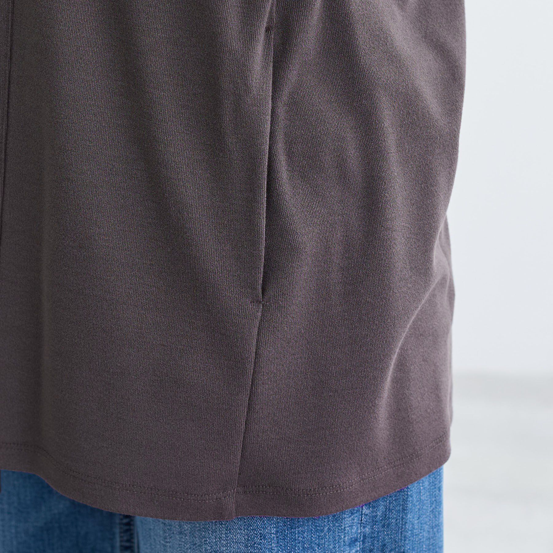 INDIVI「【UVケア】着流しミドル丈カーディガンジャージ」|カーディガン|