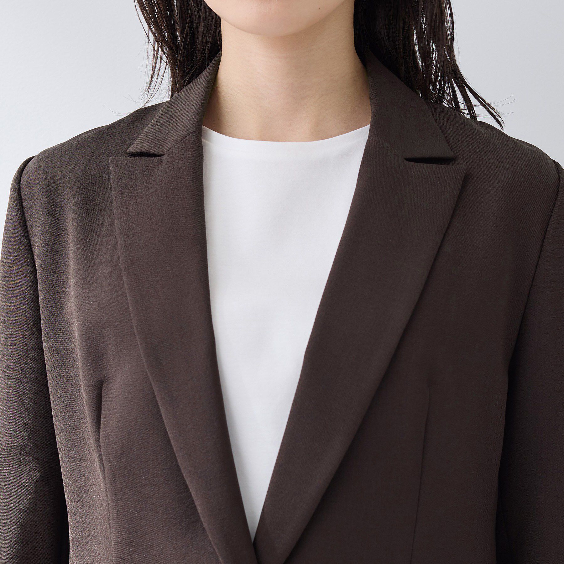 INDIVI「【洗える／UVケア／麻調】シングルジャケット」|テーラードジャケット|