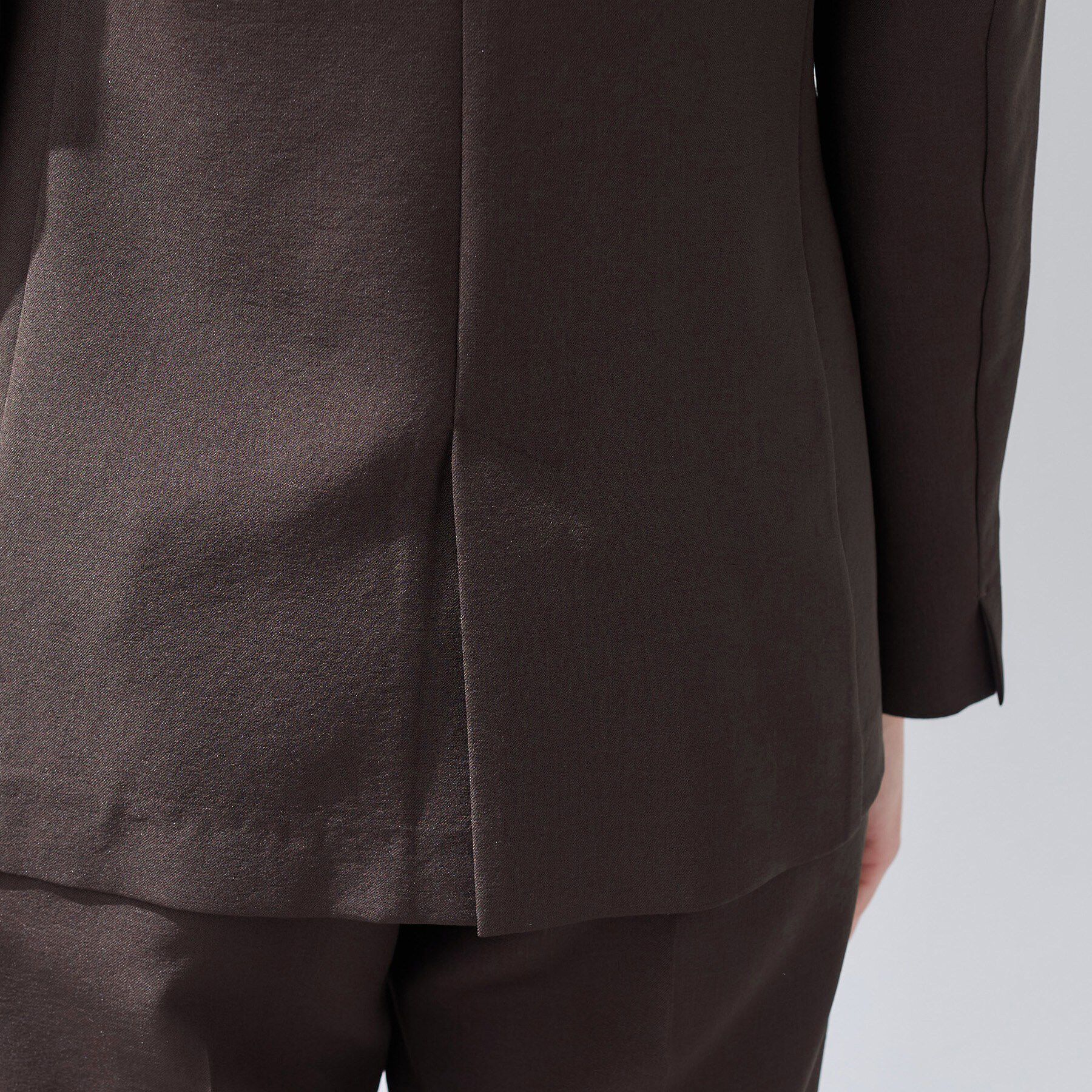 INDIVI「【洗える／UVケア／麻調】シングルジャケット」|テーラードジャケット|