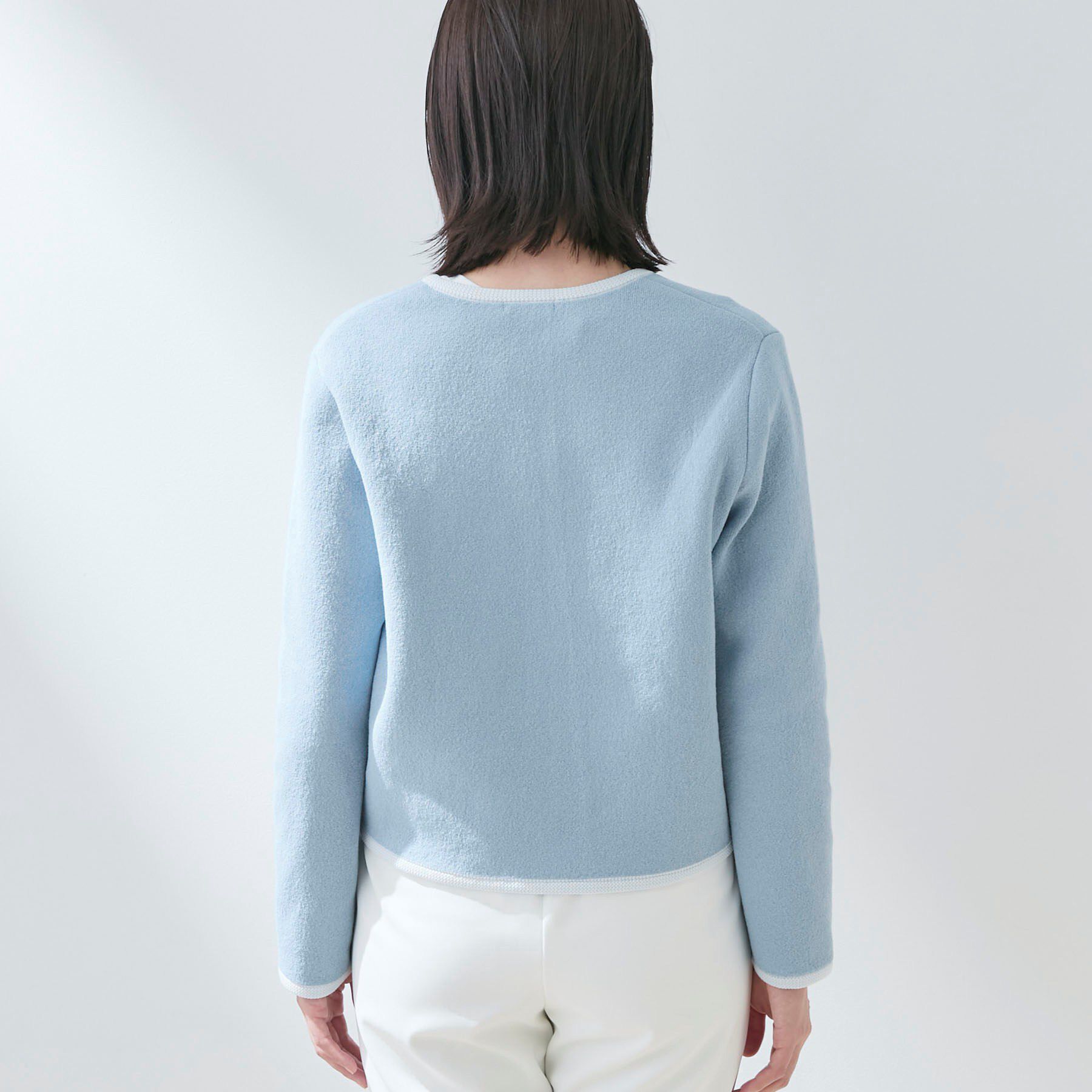 INDIVI「【軽量／セレモニー】ブークレジャケット ニットカーディガン」|カーディガン|