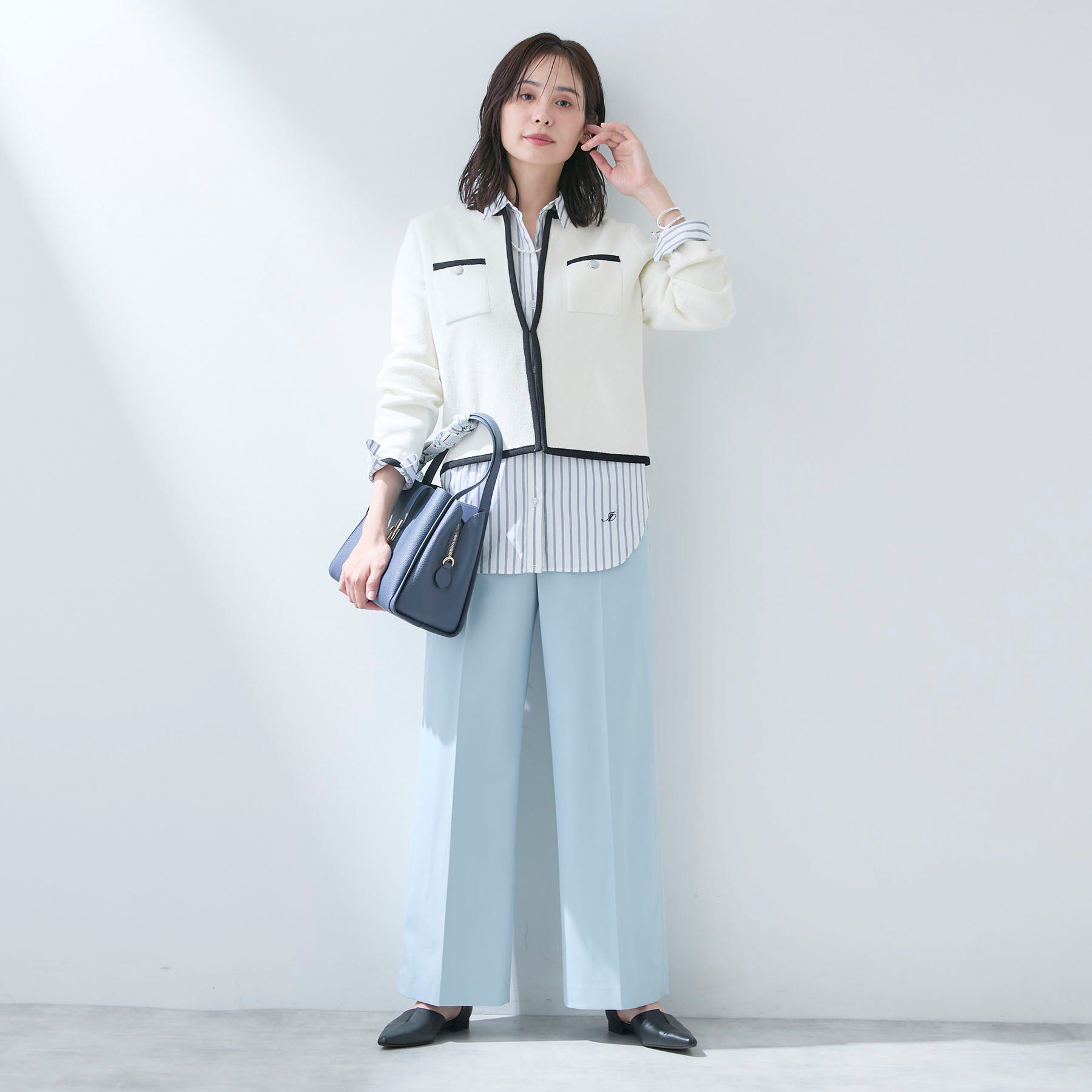 INDIVI「【軽量／セレモニー】ブークレジャケット ニットカーディガン」|カーディガン|