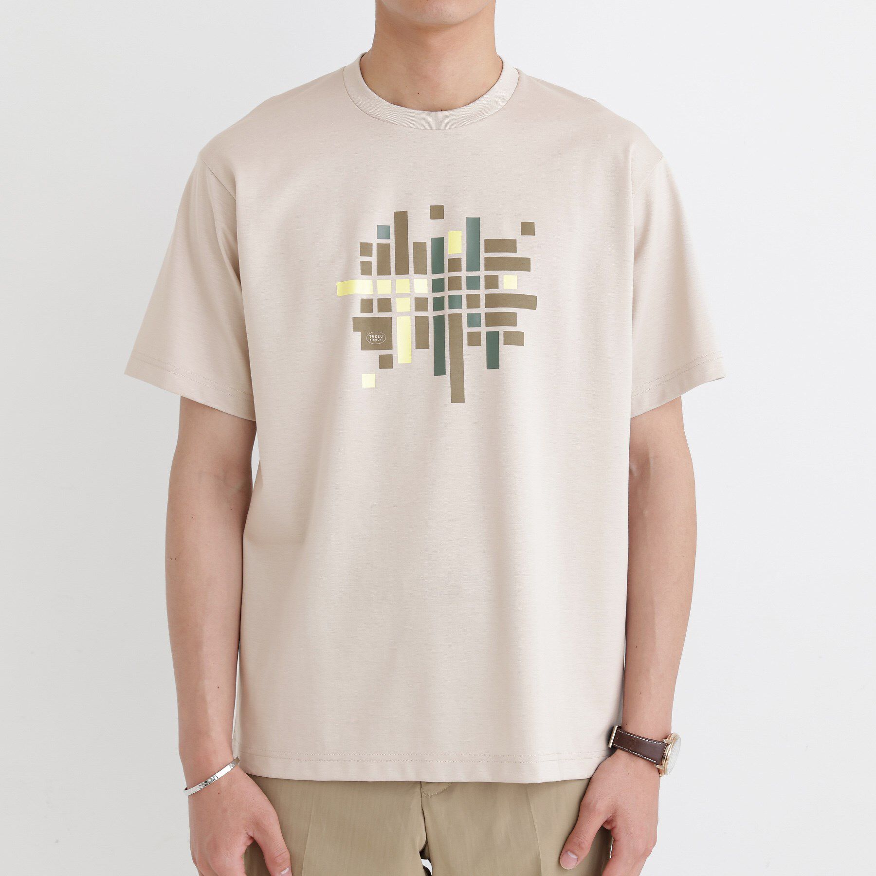 TAKEO KIKUCHI「モザイクロゴ ポンチTシャツ」|Tシャツ・カットソー|