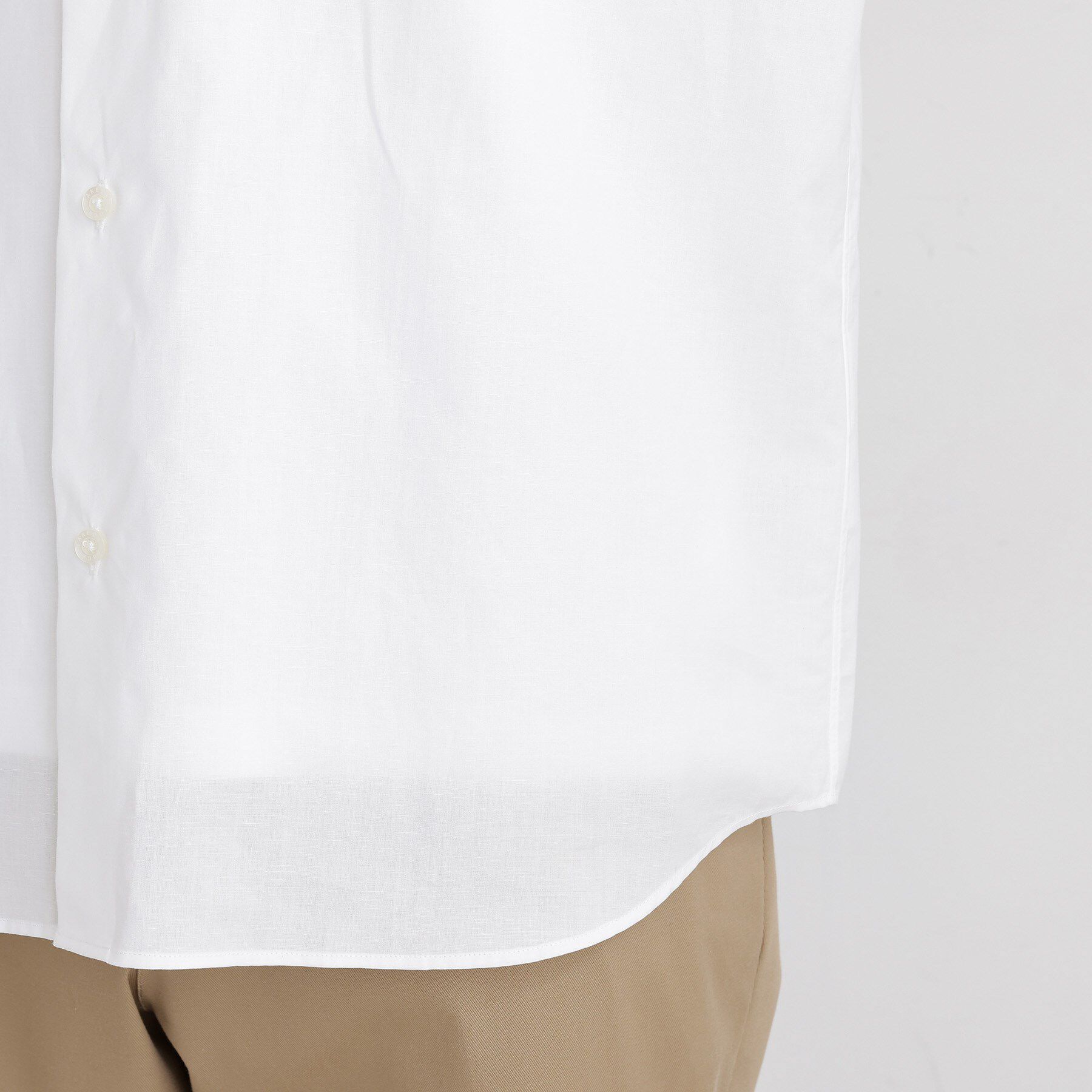 TAKEO KIKUCHI「【LIMITED】ワンポイントロゴ刺繍 綿麻半袖シャツ」|シャツ・ブラウス|