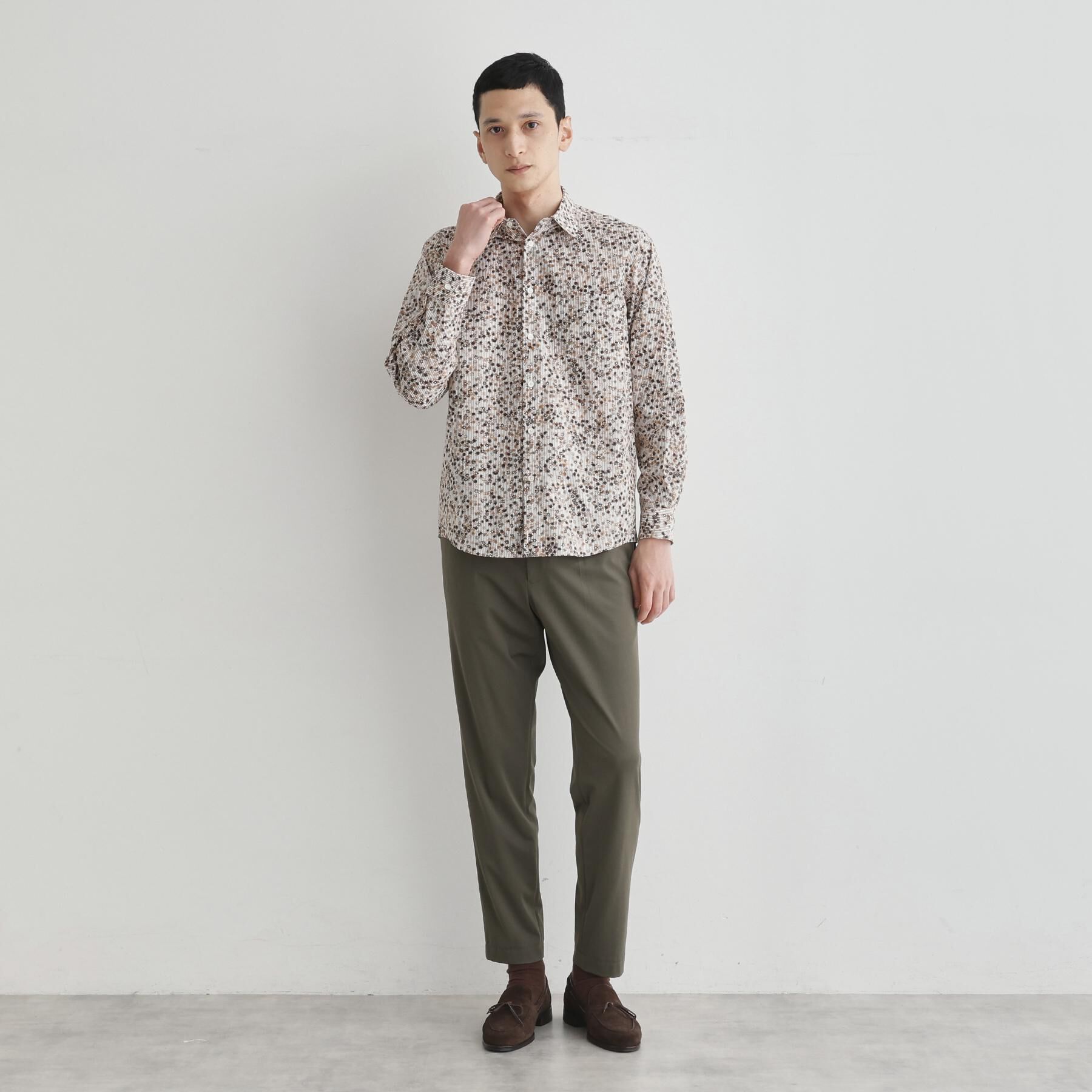 TAKEO KIKUCHI「ストライプ小花 長袖シャツ」|シャツ・ブラウス|