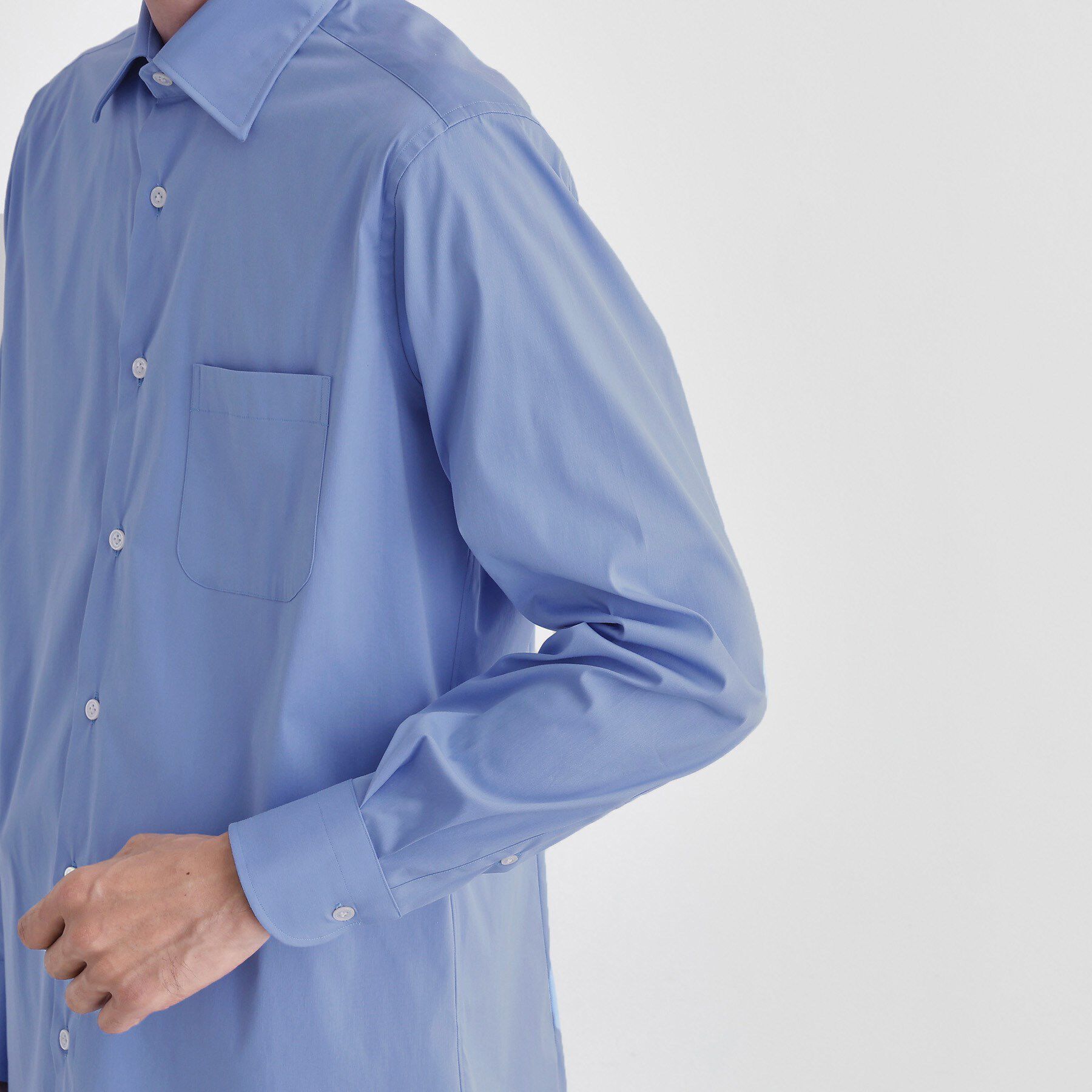 TAKEO KIKUCHI「ストレッチ ワイドカラー シャツ」|シャツ・ブラウス|