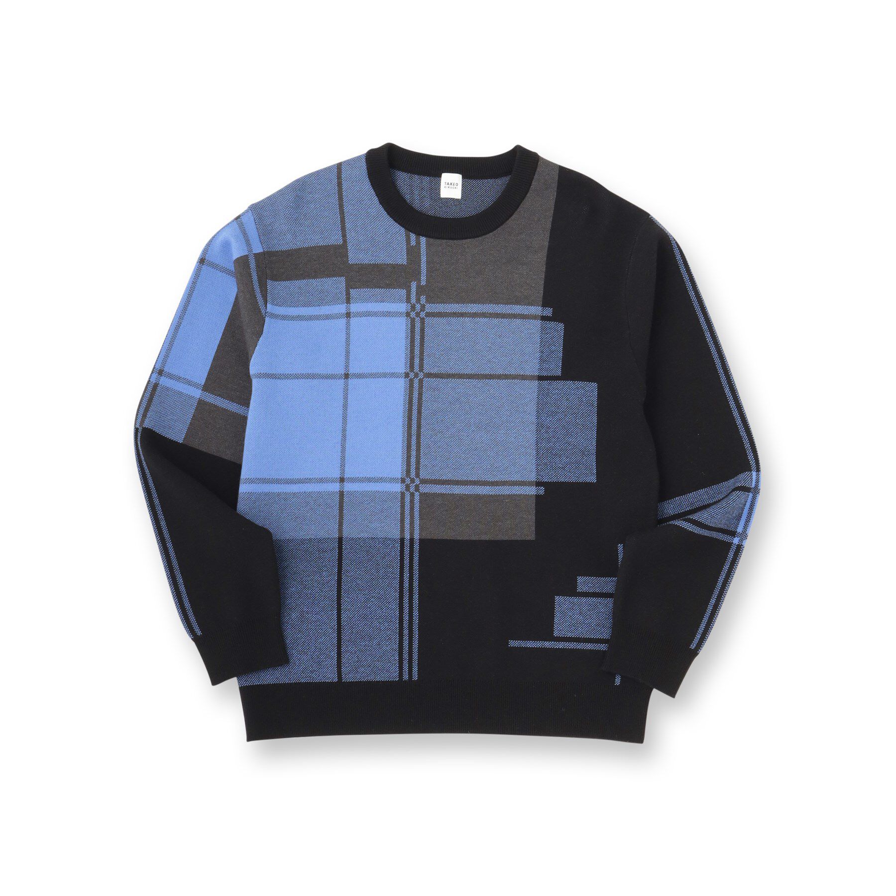 TAKEO KIKUCHI「ランダム チェック ジャカード ニット」|ニット・セーター|
