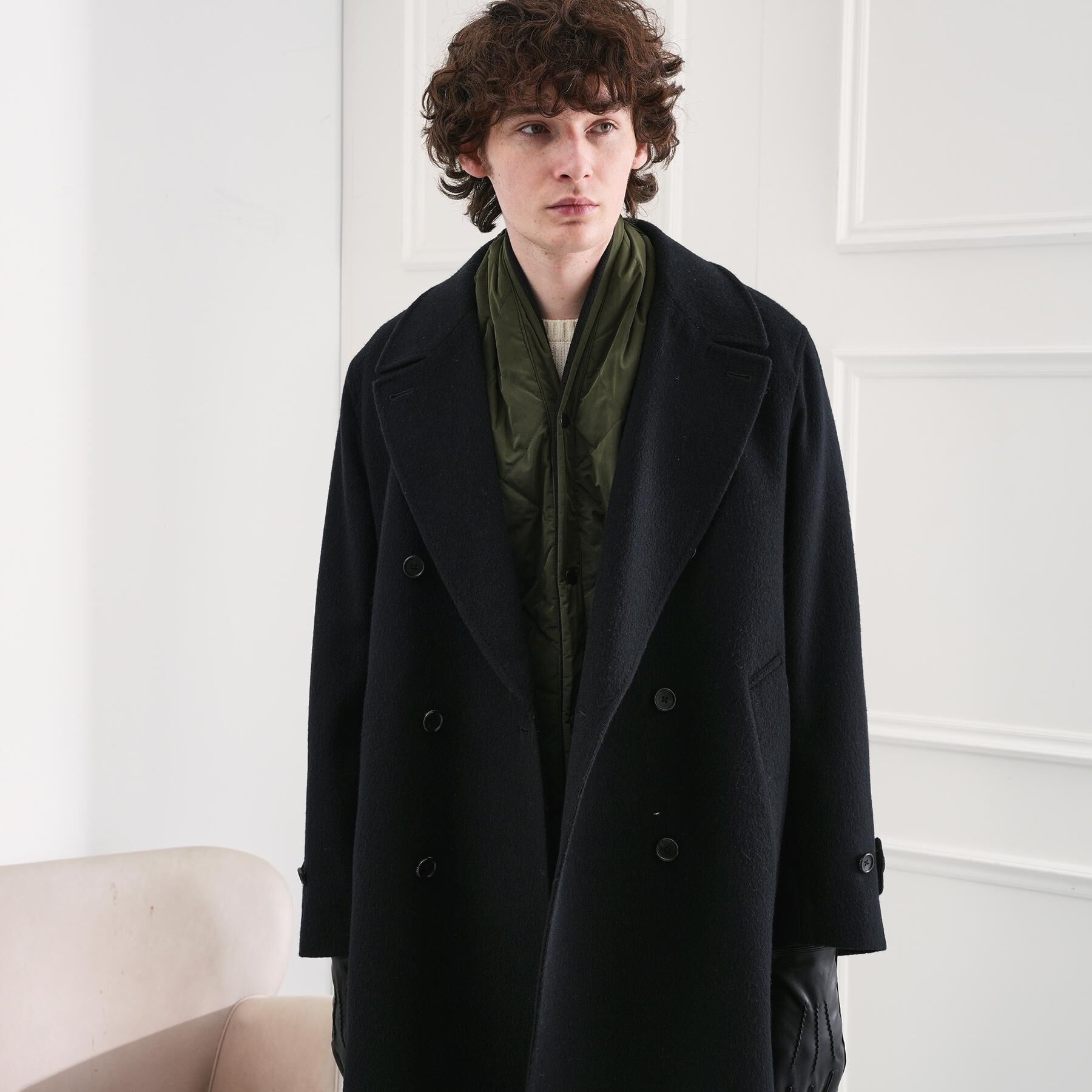 TAKEO KIKUCHI「中綿マフラーベスト」|ストール|