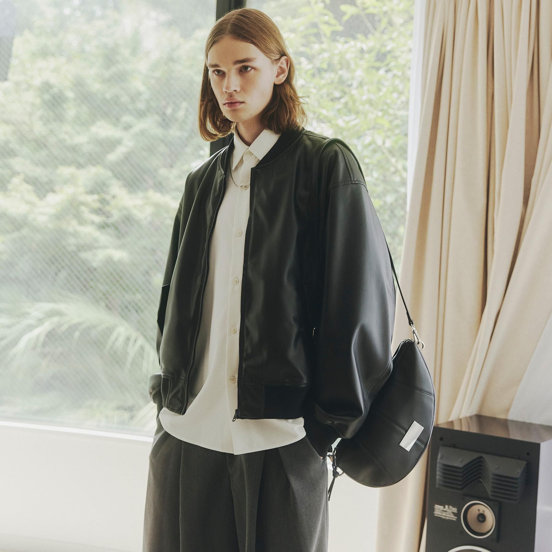 tk.TAKEO KIKUCHI「シンセティックレザー MA－1」|ブルゾン・スタジャン|