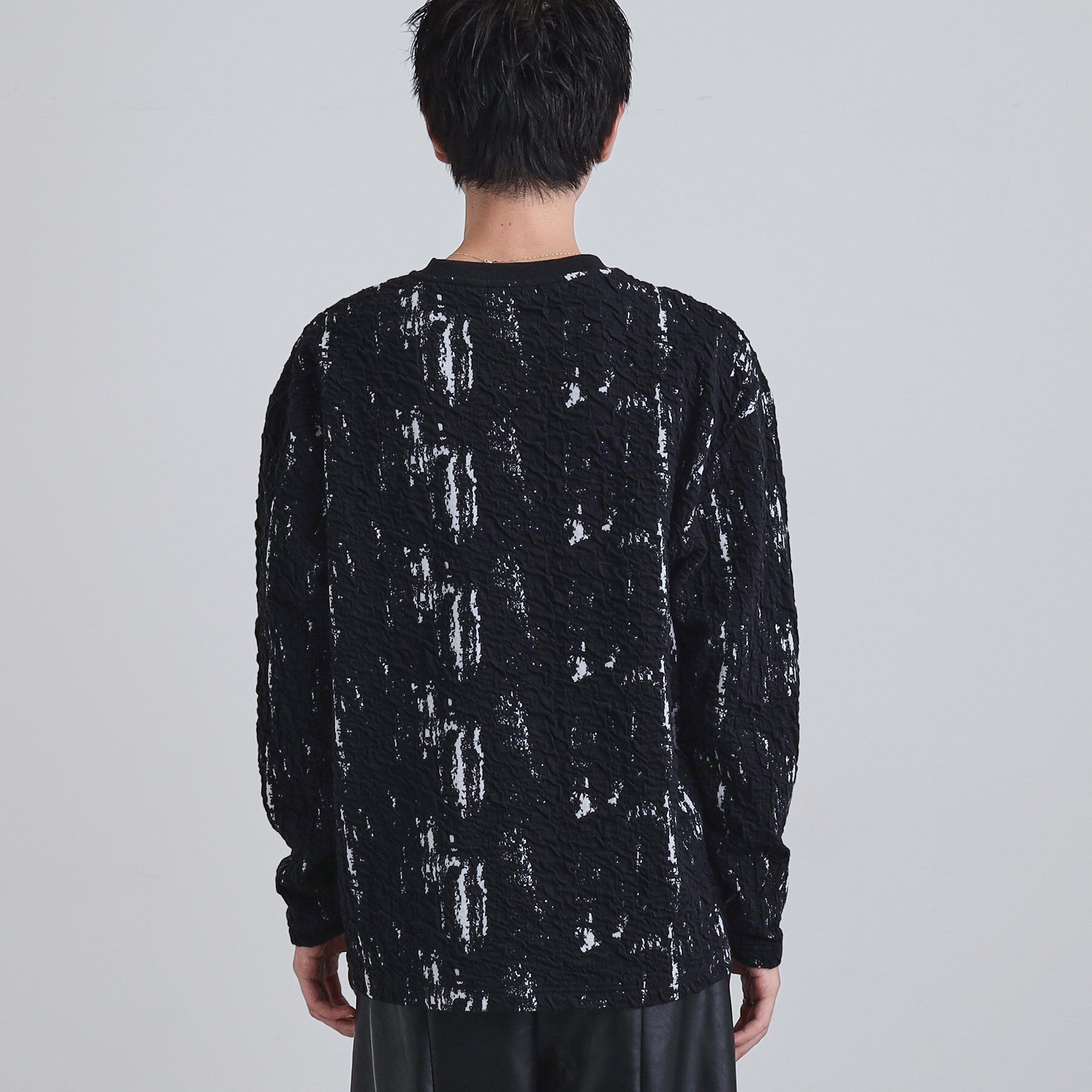 tk.TAKEO KIKUCHI「アブストラクトふくれジャカードプルオーバー」|Tシャツ・カットソー|