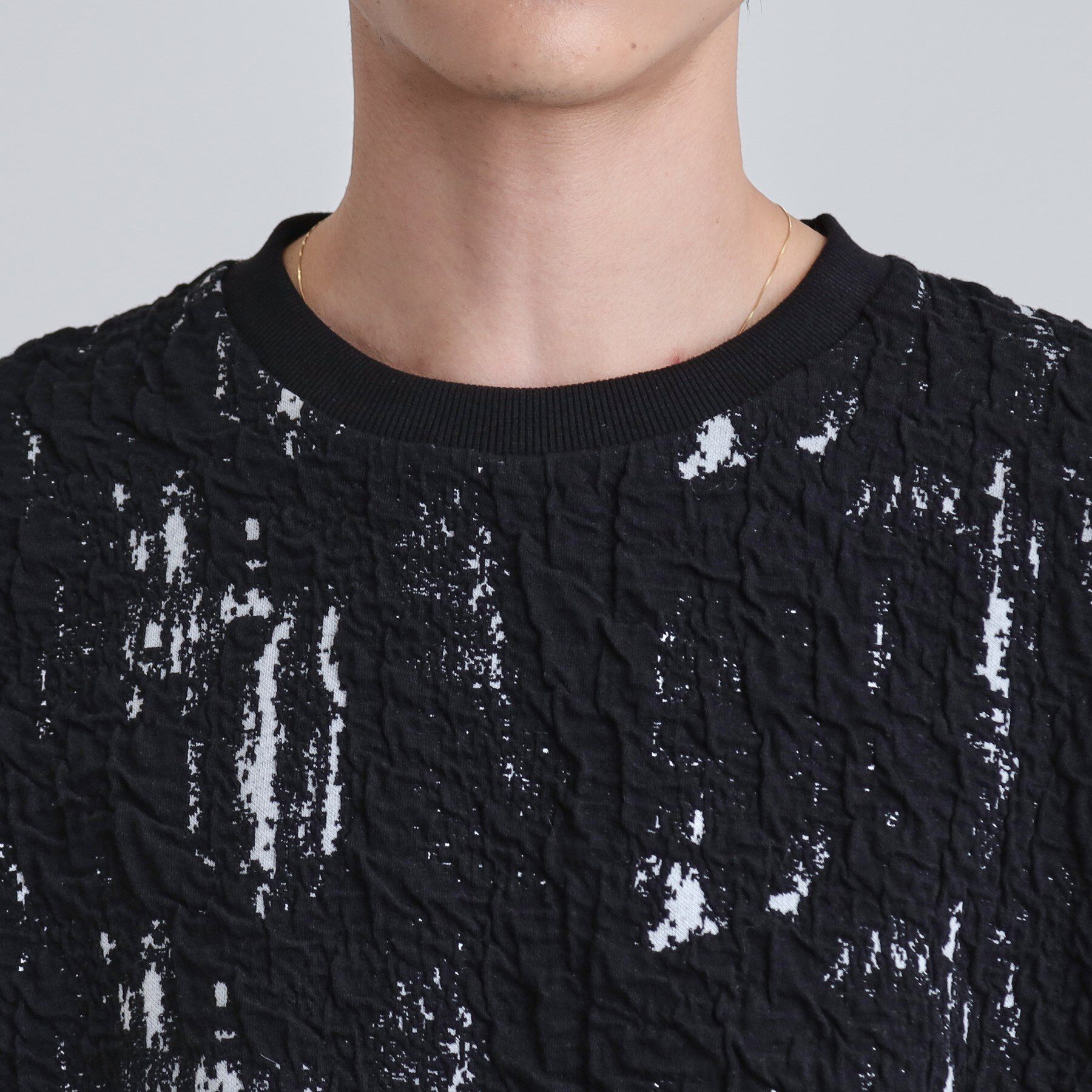 tk.TAKEO KIKUCHI「アブストラクトふくれジャカードプルオーバー」|Tシャツ・カットソー|