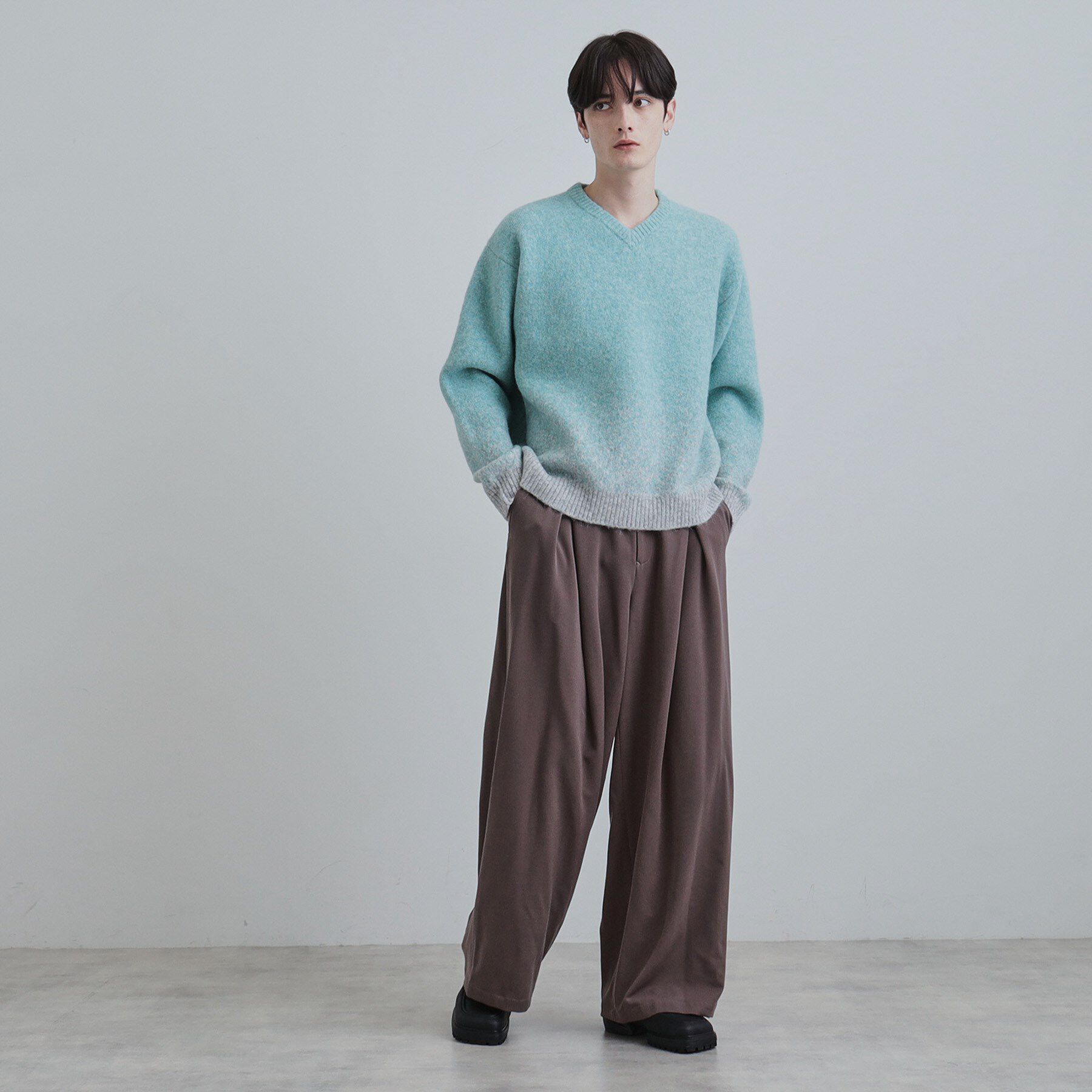 tk.TAKEO KIKUCHI「ミスティーシャギーVネックニット」|ニット・セーター|