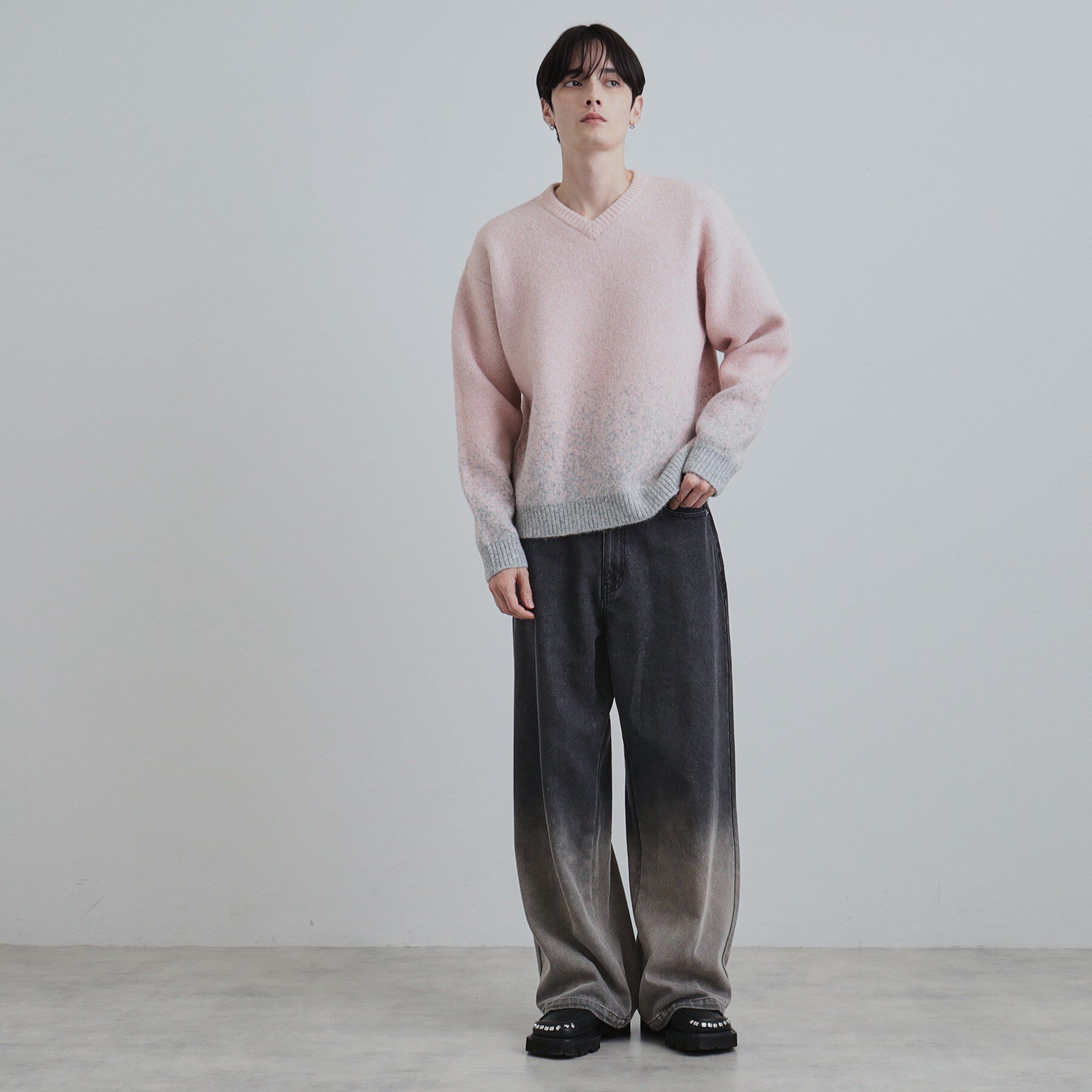 tk.TAKEO KIKUCHI「ミスティーシャギーVネックニット」|ニット・セーター|