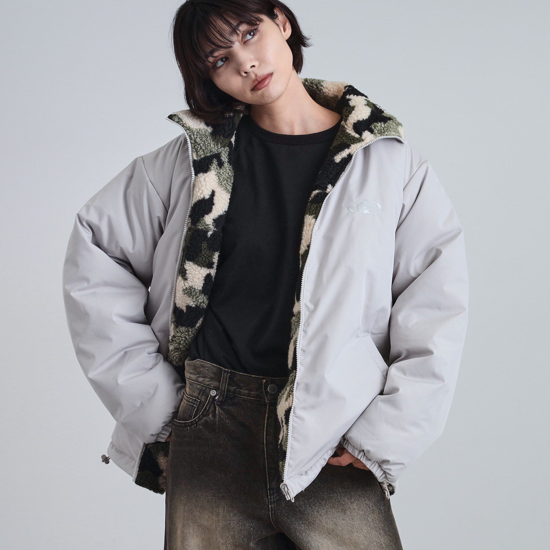 tk.TAKEO KIKUCHI「【WEB限定】リバーシブルボアブルゾン」|ブルゾン・スタジャン|