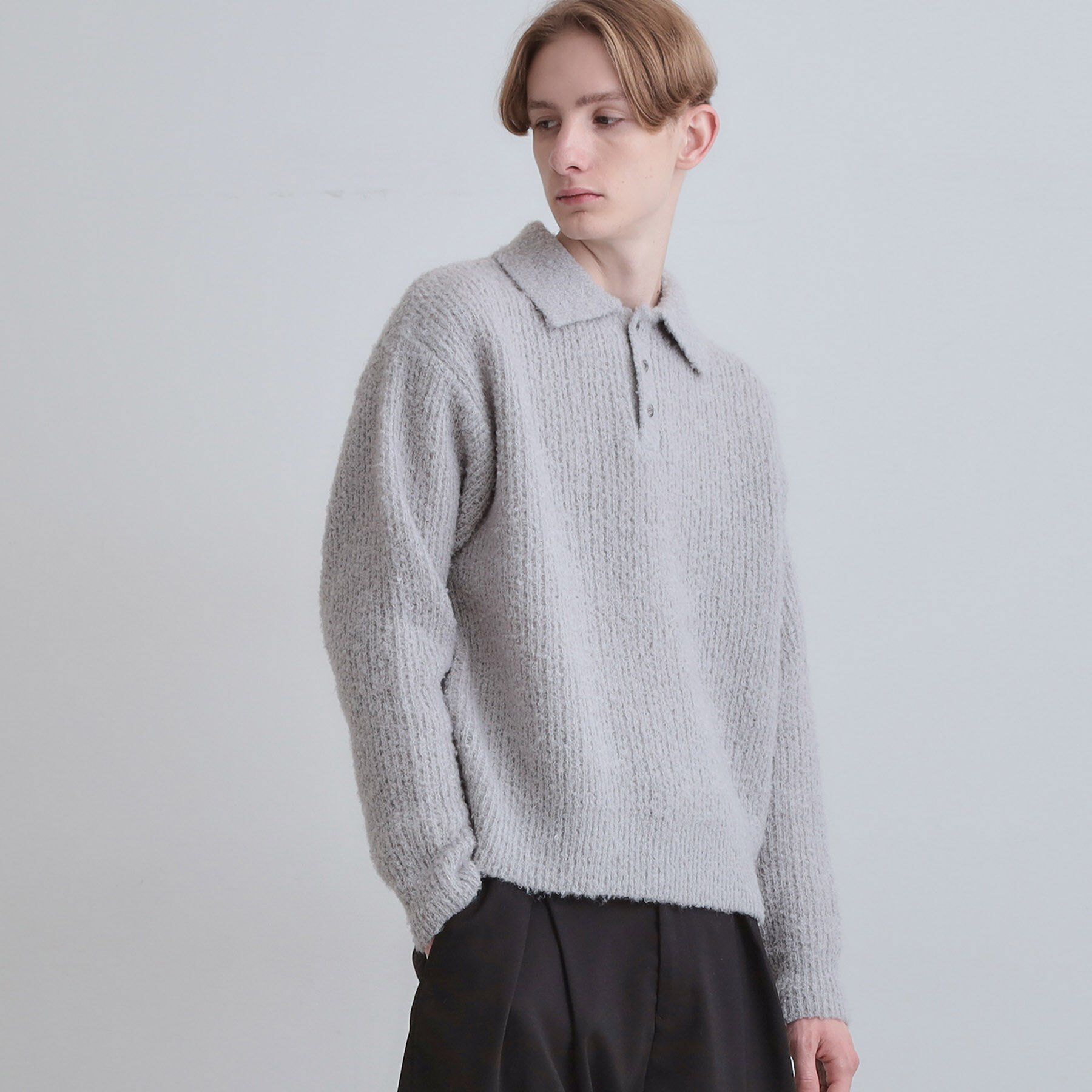 tk.TAKEO KIKUCHI「ブークレニットポロシャツ」|ニット・セーター|