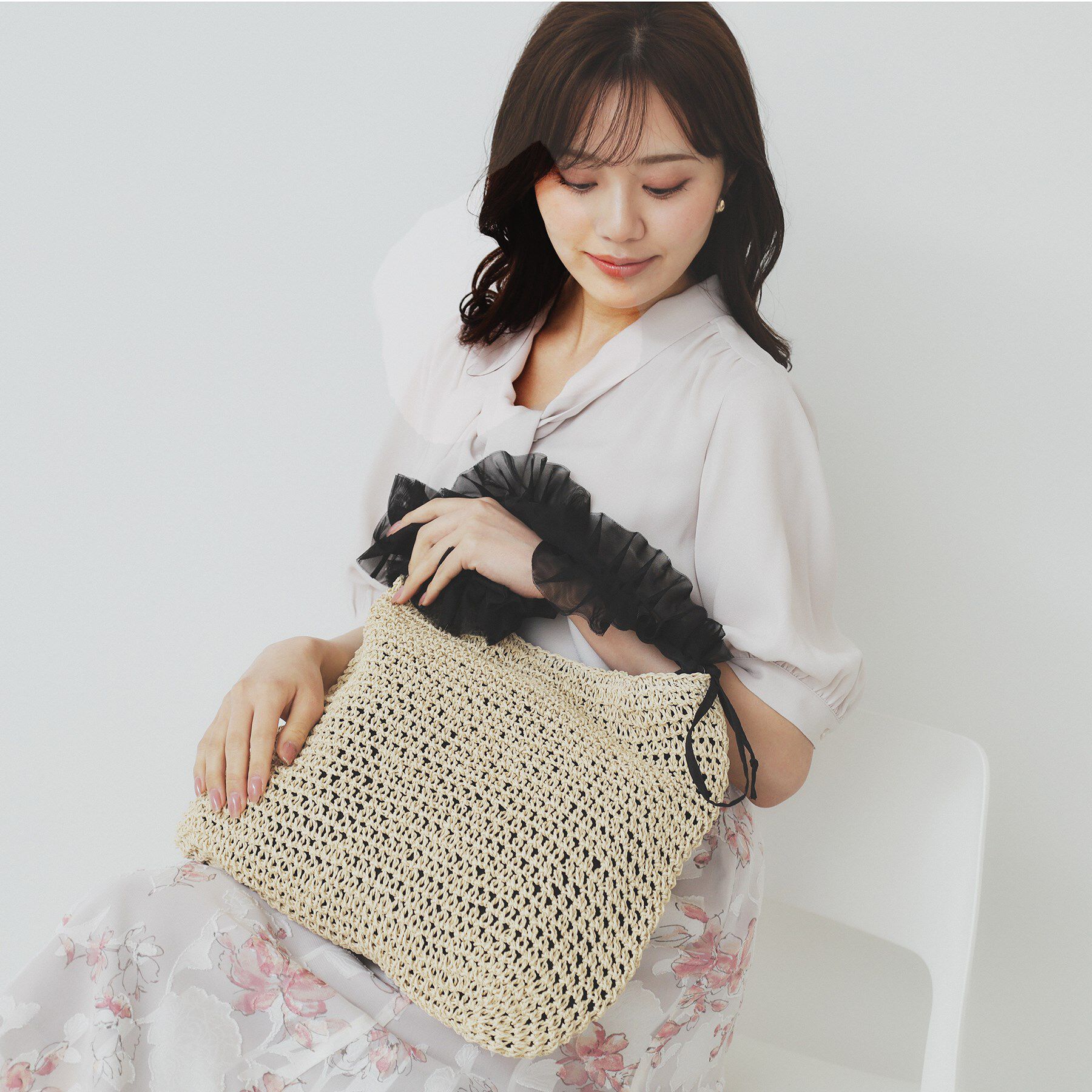 index「雑材ワンショルダーフリルA4トート」|トートバッグ|