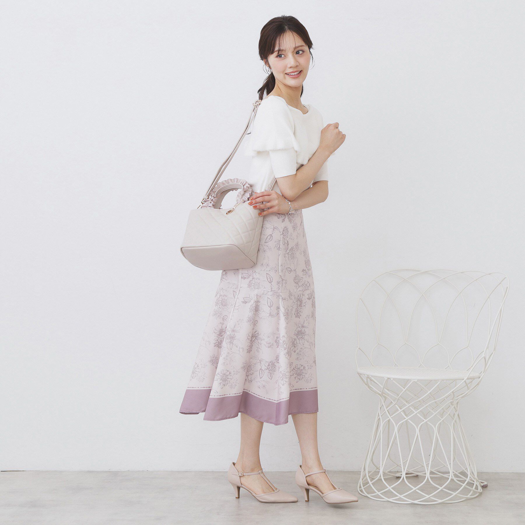 index「【2WAY】持ち手フリルキルティングトートバッグ」|トートバッグ|