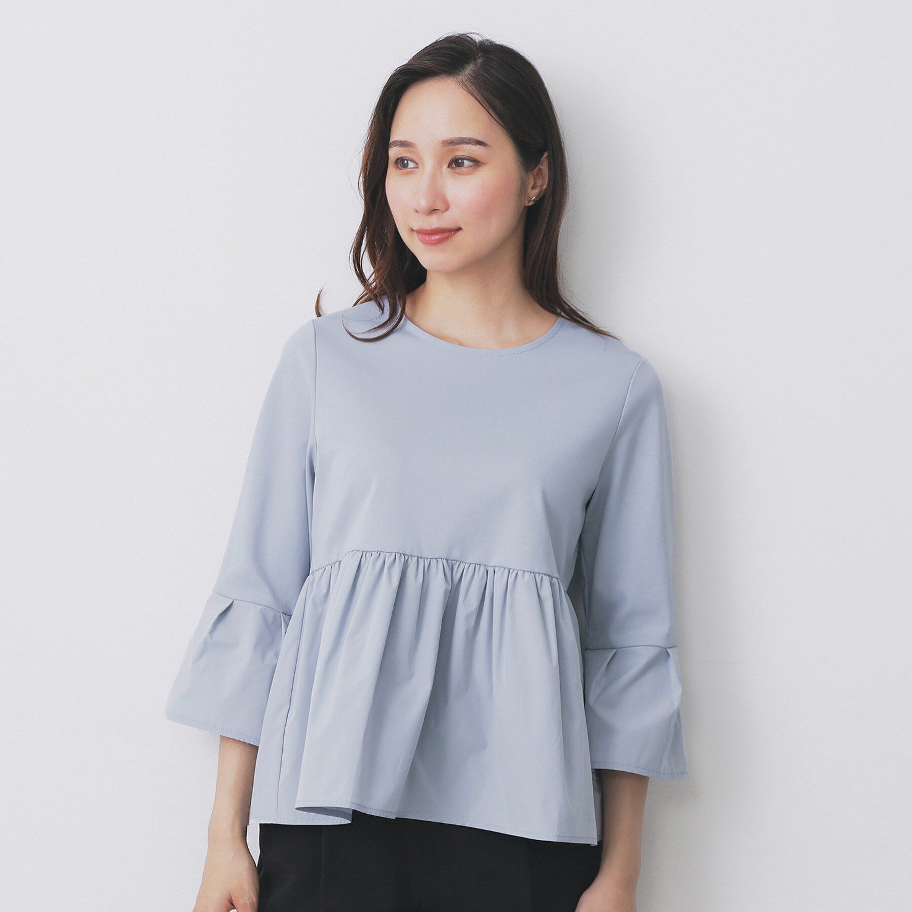 index「ドッキングペプラムトップス【洗濯機洗い可】」|Tシャツ・カットソー|