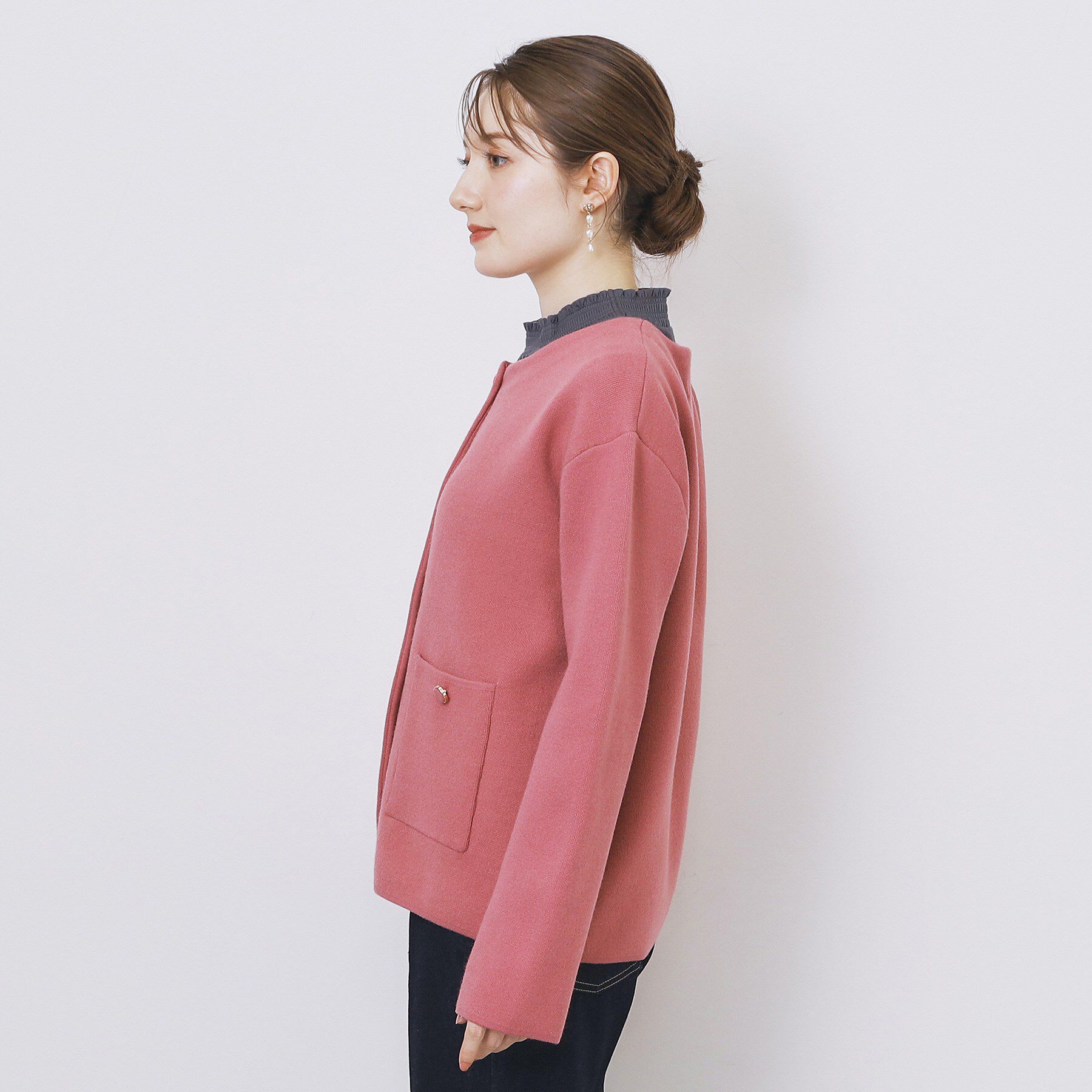 index「ダブルフェイスコーディガン【洗濯機OK】」|カーディガン|