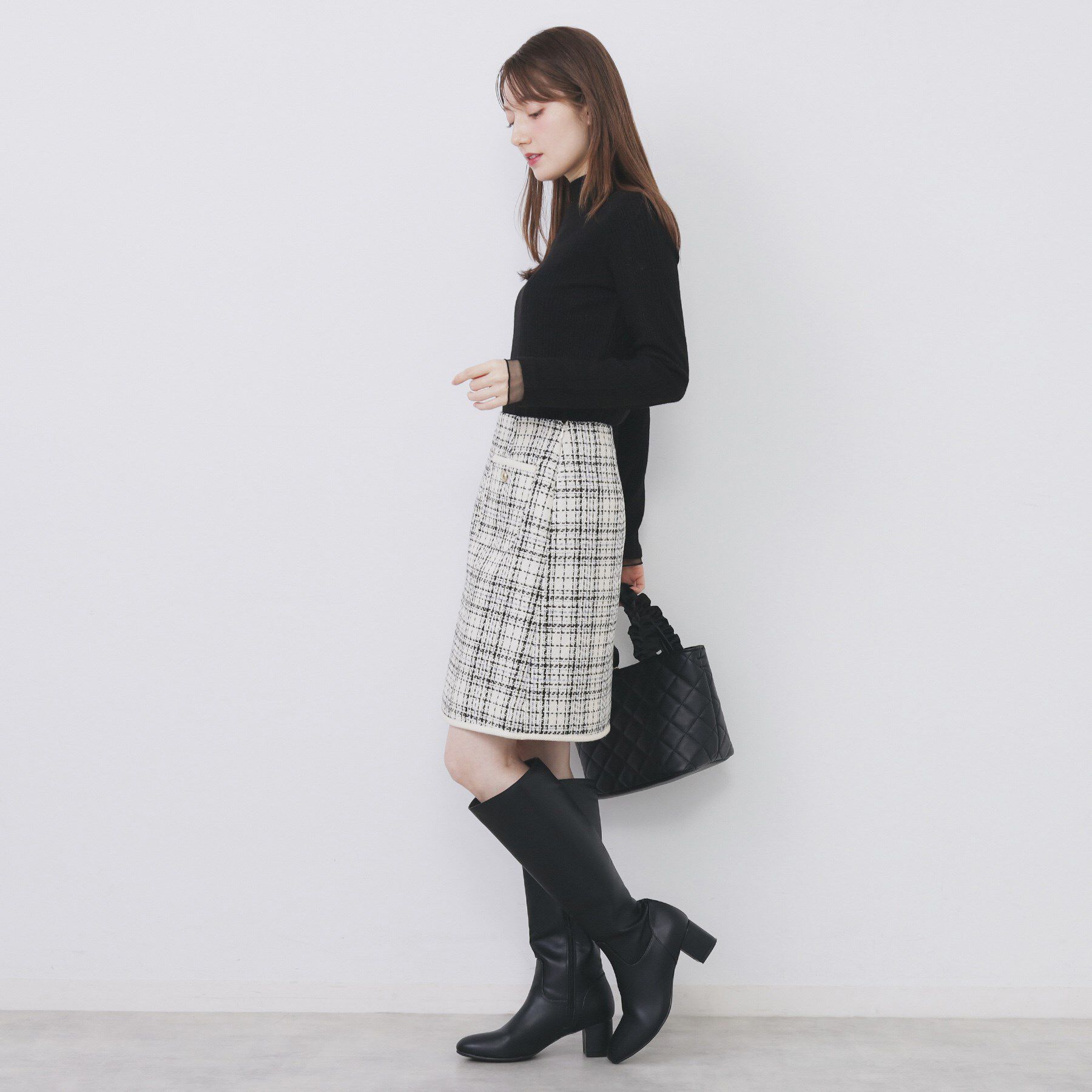index「チェックツィードスカート/セットアップ対応【洗える】」|スカート|
