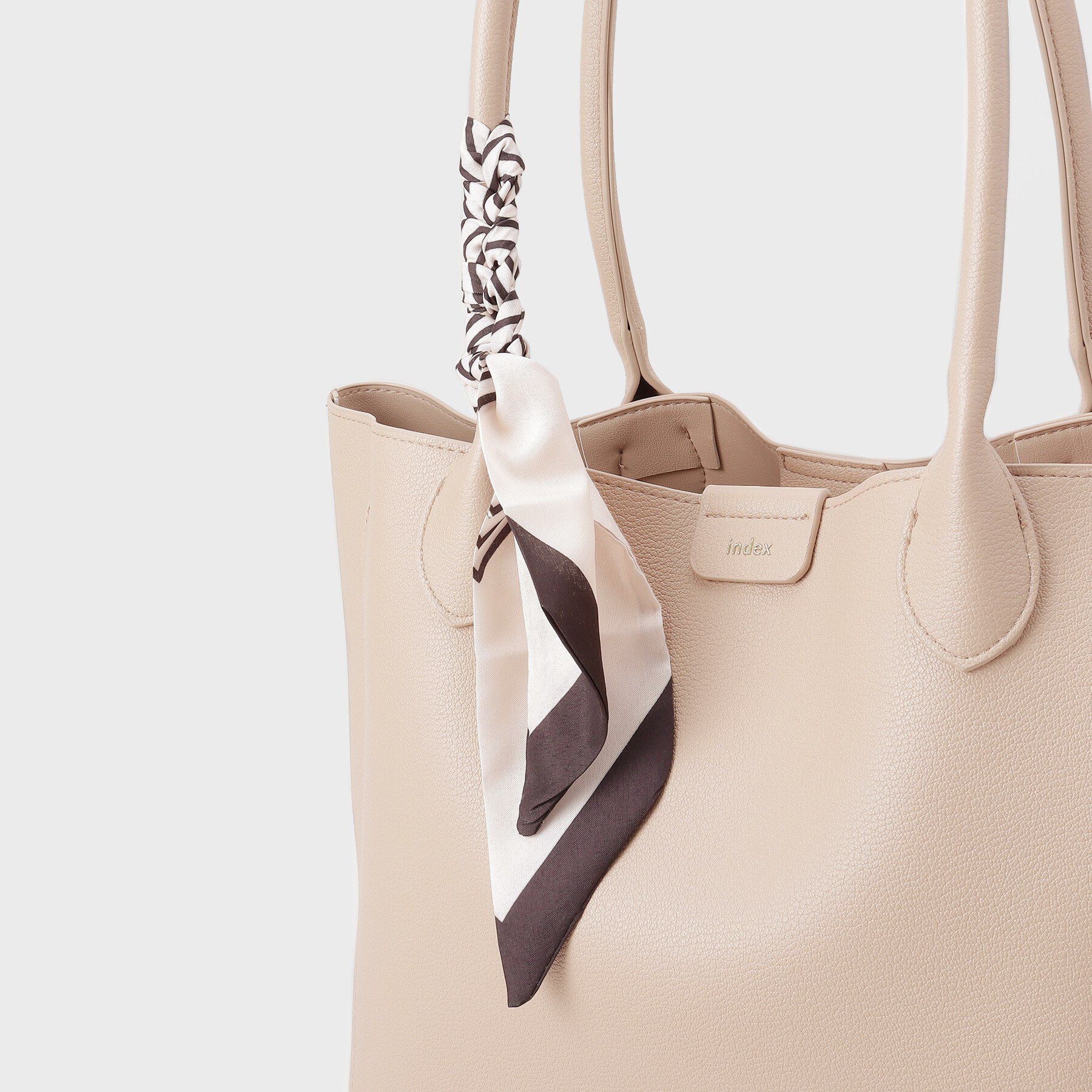 index「ストライプスカーフ付きトートバッグ【A4サイズ】」|トートバッグ|