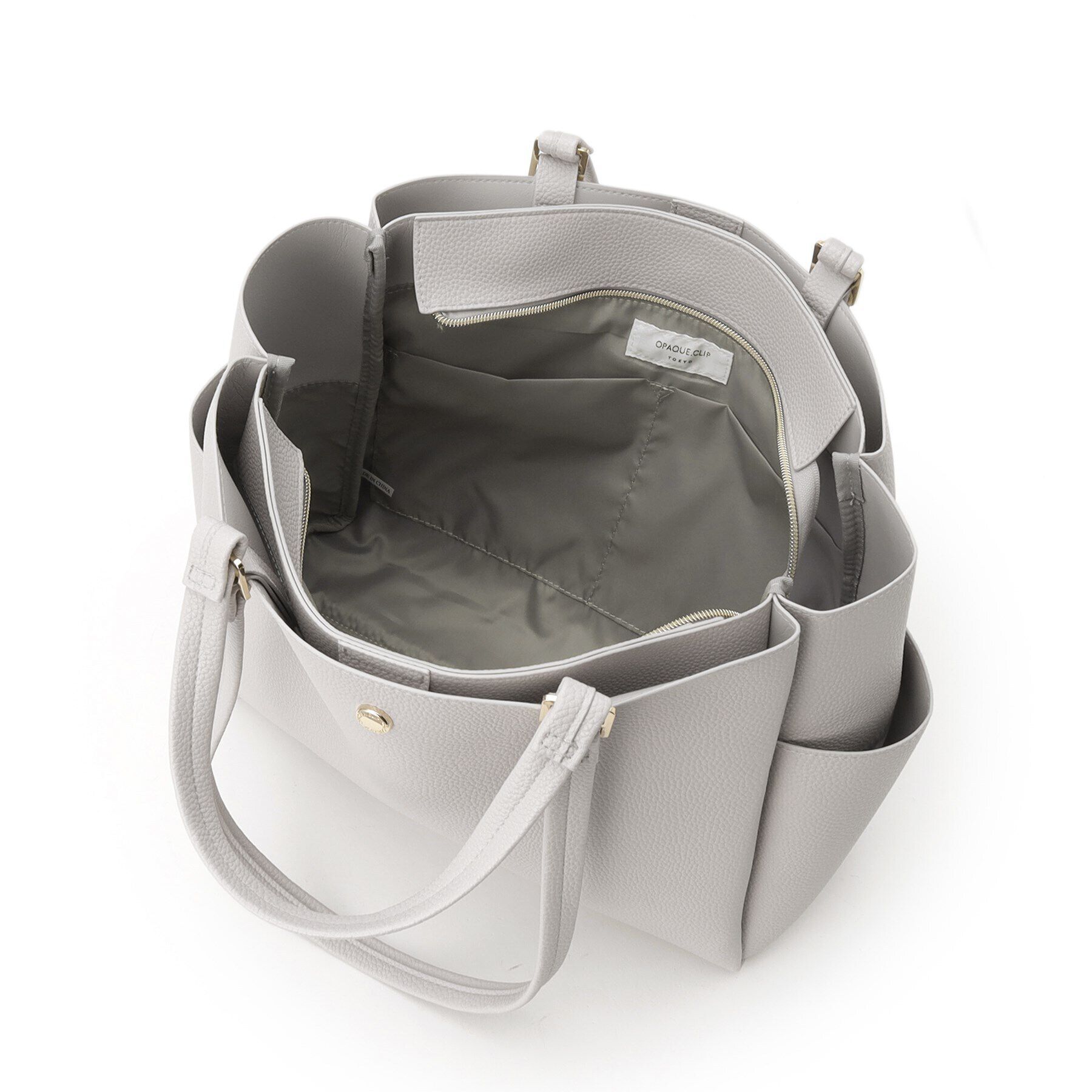 OPAQUE.CLIP「【軽量／A4サイズ対応／2WAY】シュリンク合皮大容量トートバッグ」|トートバッグ|