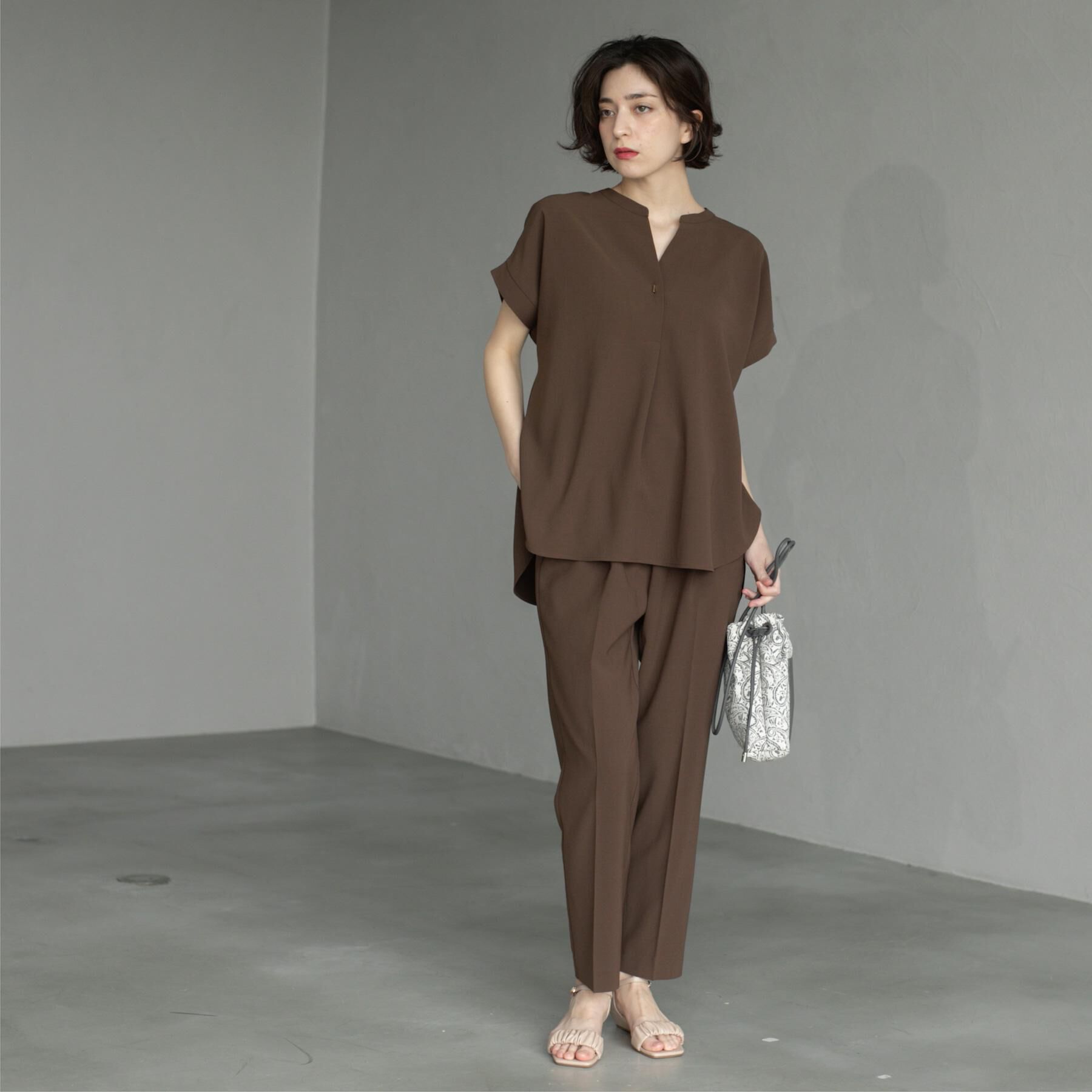 OPAQUE.CLIP「《6色展開/丈が選べる》美脚イージーテーパードパンツ/セットアップ対応【ストレッチ/洗濯機洗い可/防」|その他|