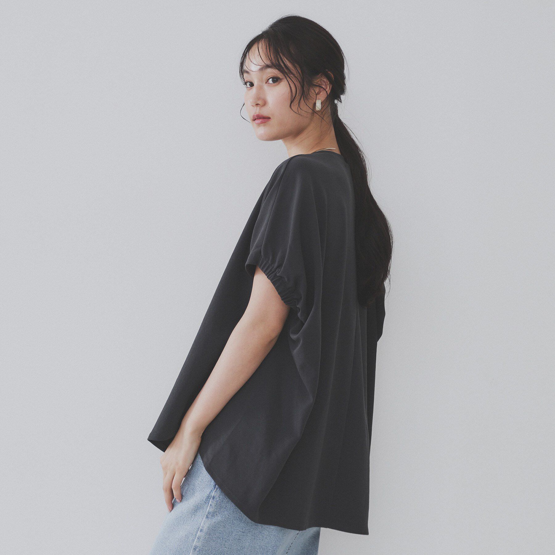 OPAQUE.CLIP「リラクシードルマンスリーブトップス【UV/吸水速乾/洗濯機洗い可】」|Tシャツ・カットソー|