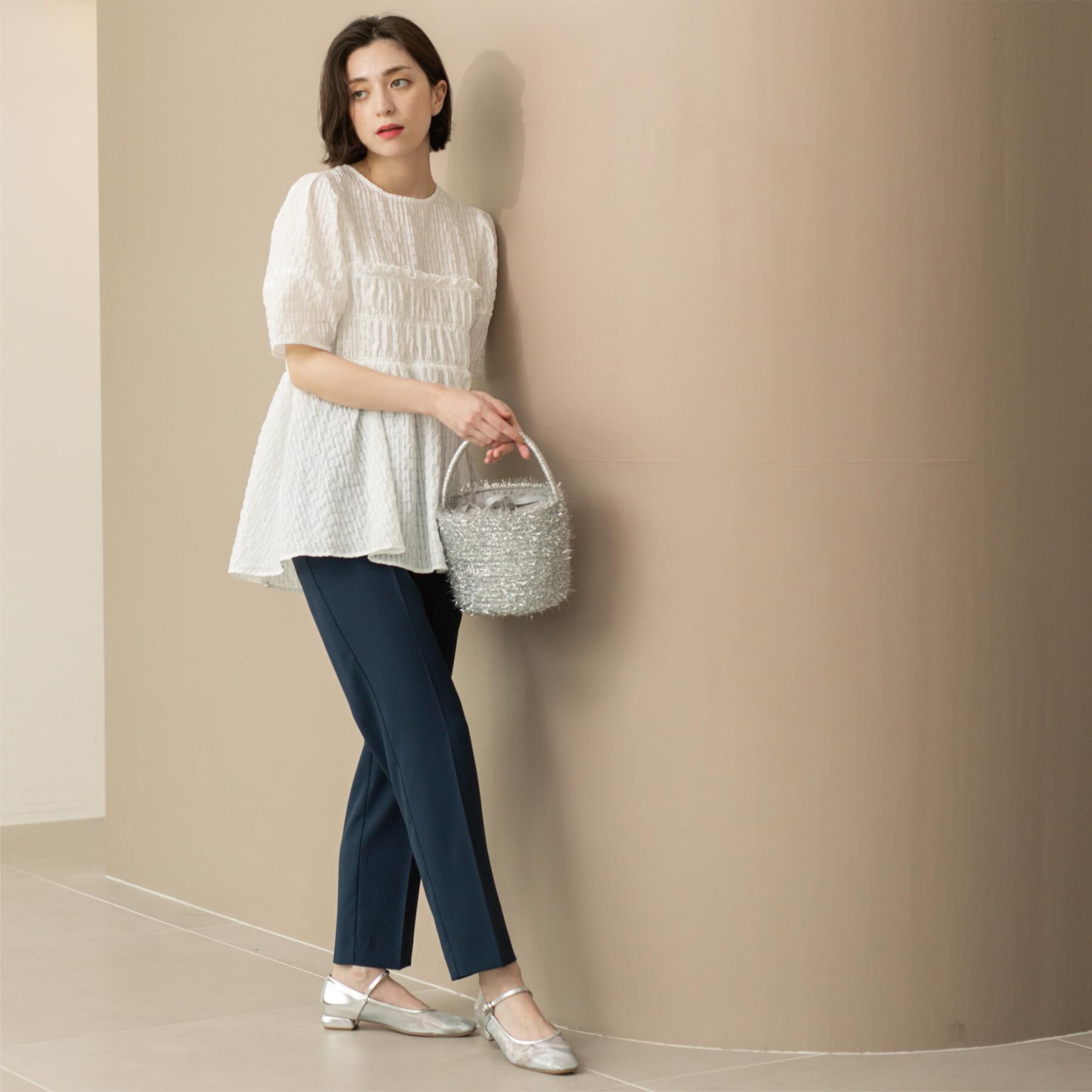 OPAQUE.CLIP「ストレッチリネンライク美脚テーパードパンツ【洗濯機洗い可/吸水速乾】」|その他|