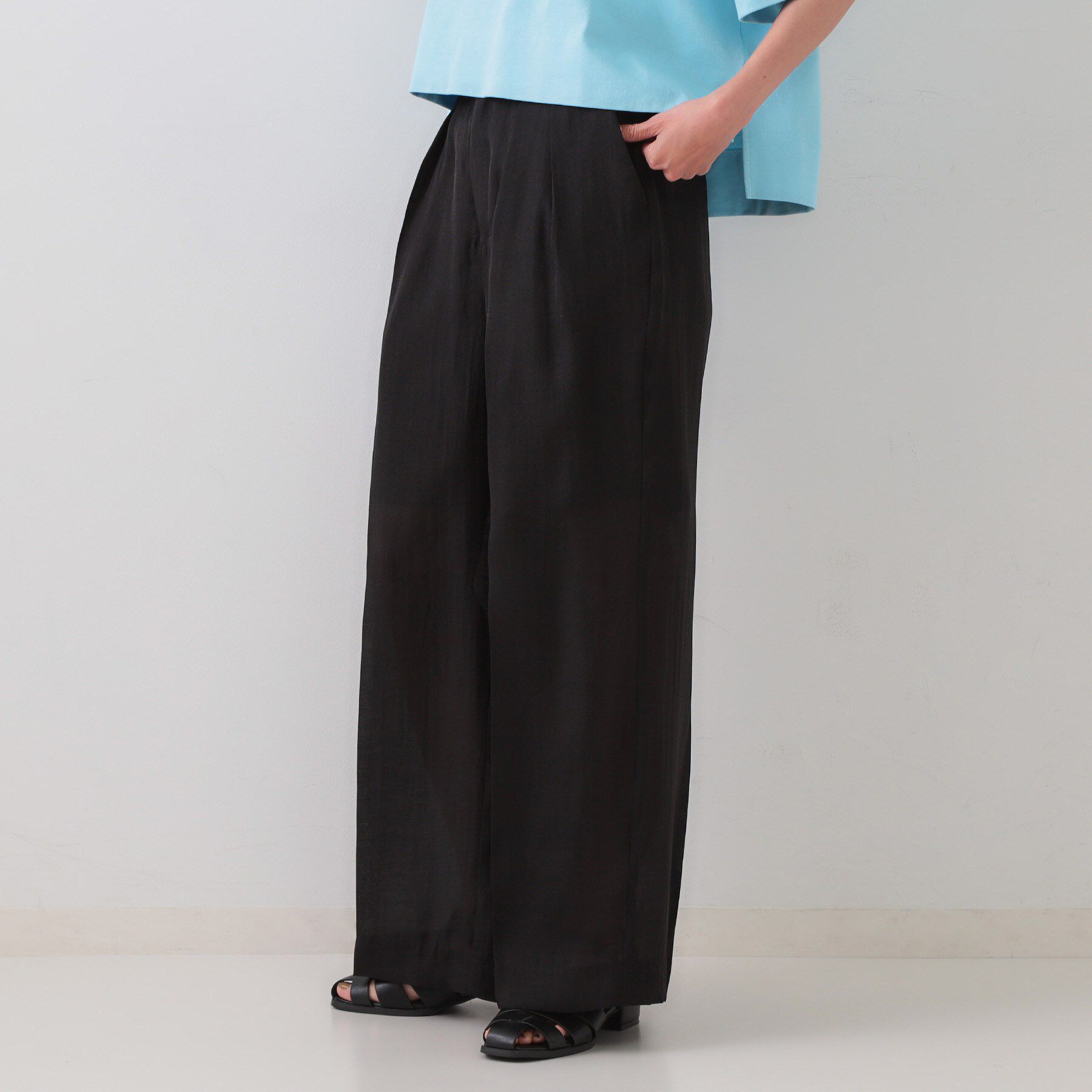 OPAQUE.CLIP「シアータックワイドパンツ【洗濯機洗い可】」|その他|