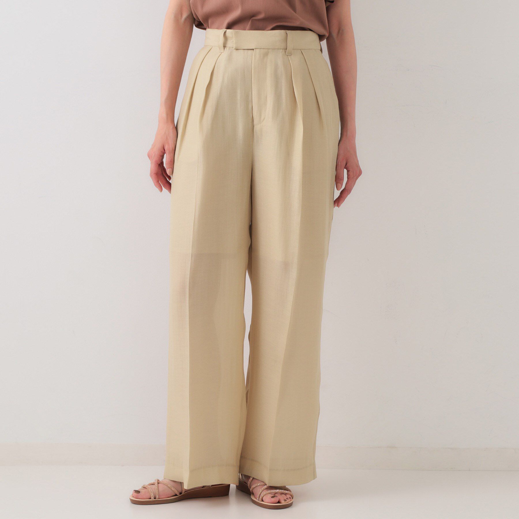 OPAQUE.CLIP「シアータックワイドパンツ【洗濯機洗い可】」|その他|