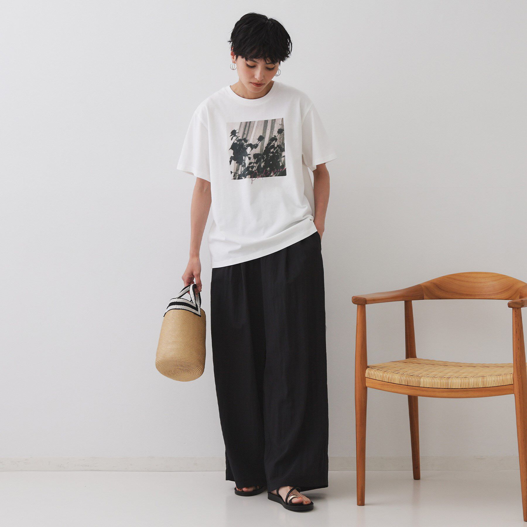 OPAQUE.CLIP「ナイロン混イージーワイドパンツ【洗濯機洗い可】」|その他|