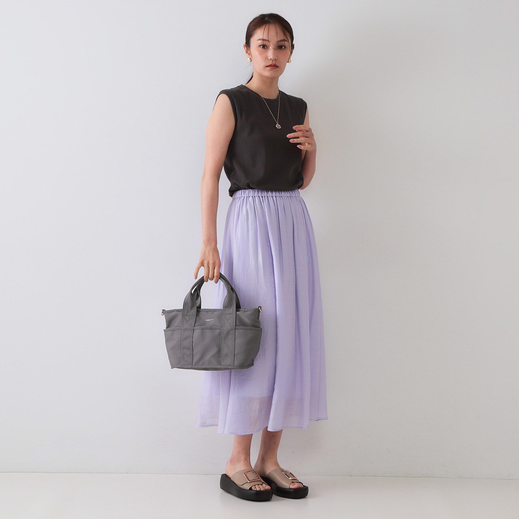 OPAQUE.CLIP「【軽量/撥水加工/2WAY/多ポケット】ツイルミドルサイズトートバッグ」|トートバッグ|