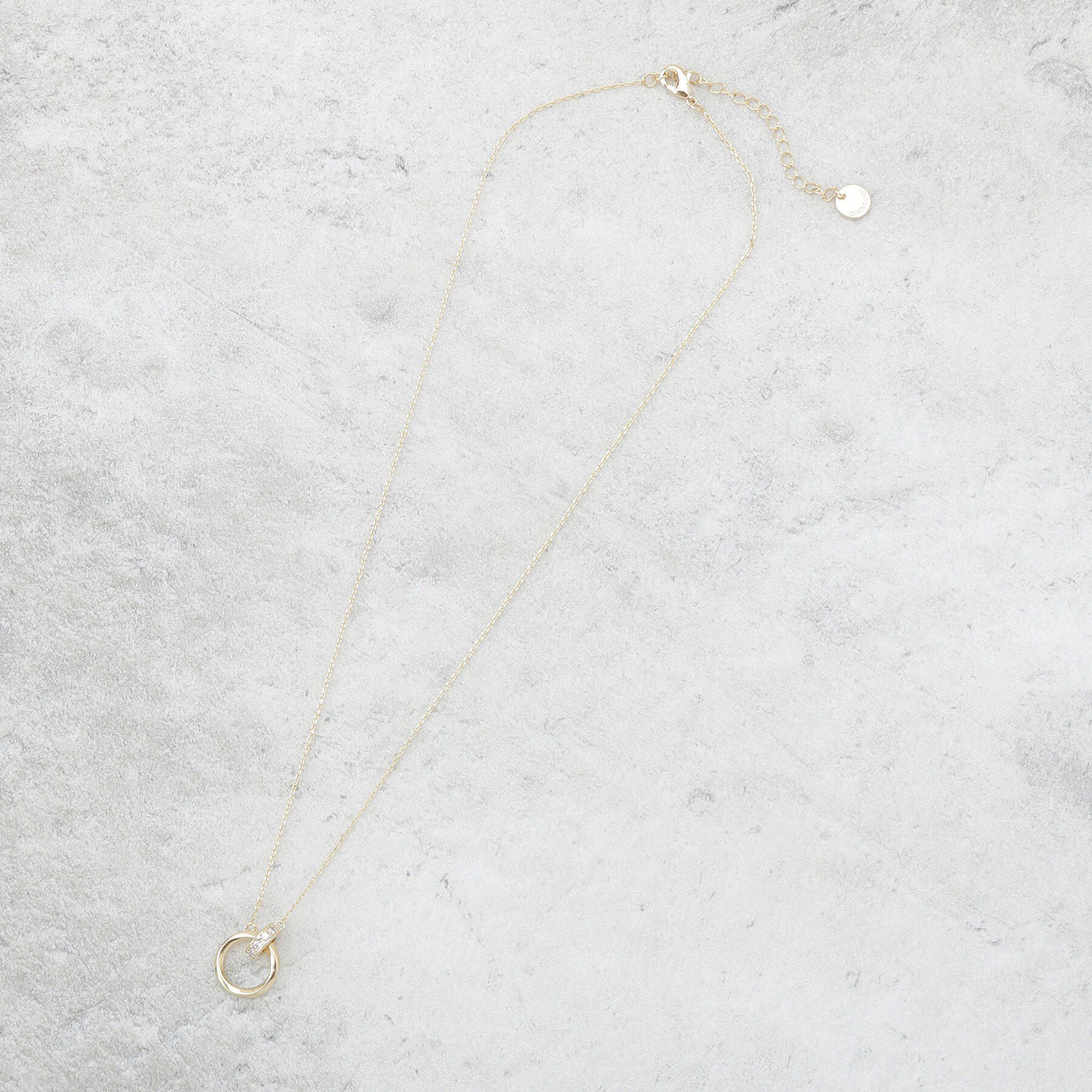 OPAQUE.CLIP「メタルダブルリングショートネックレス」|ネックレス|