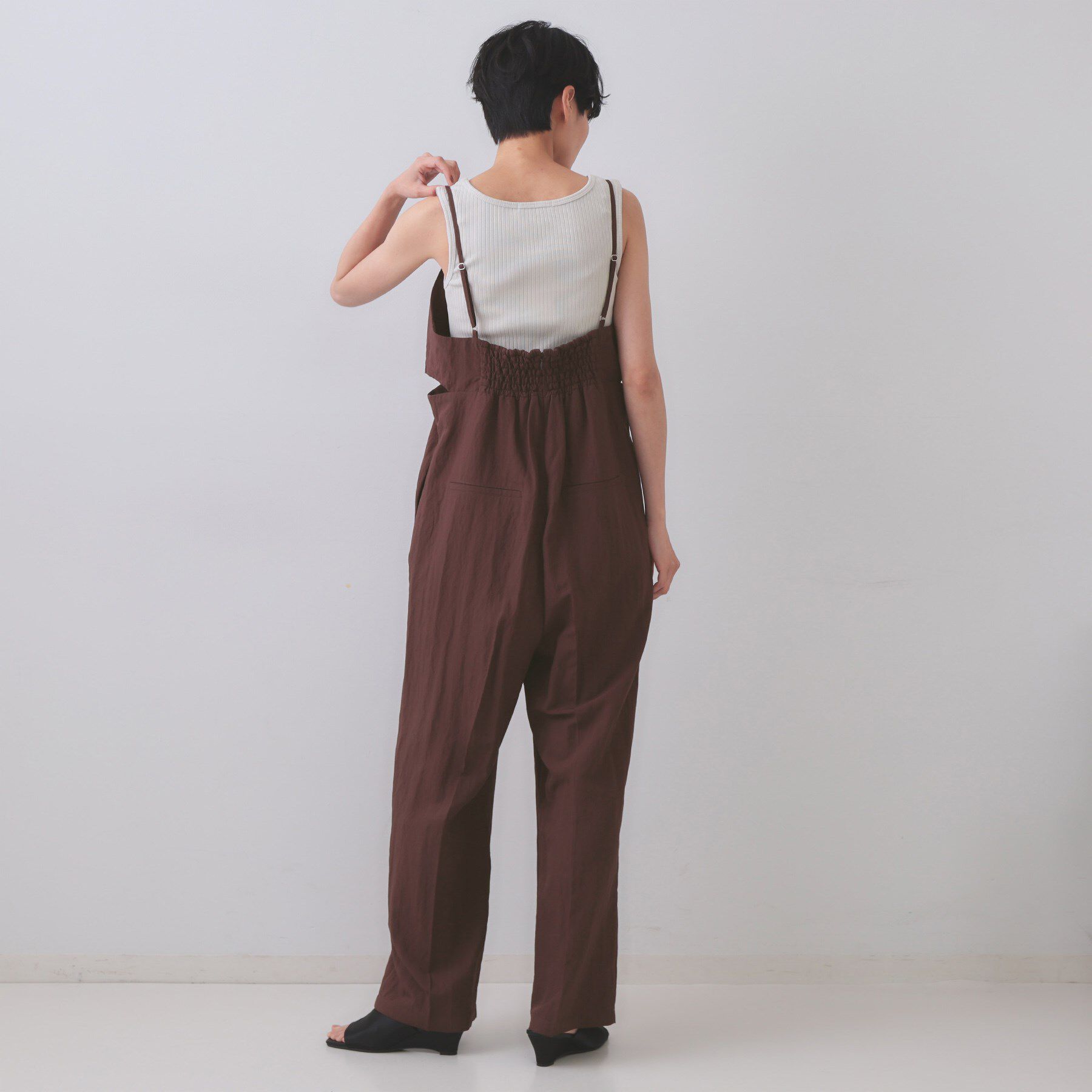 OPAQUE.CLIP「《STORY掲載》サイドオープンカットサロペット【洗える】」|オールインワン|