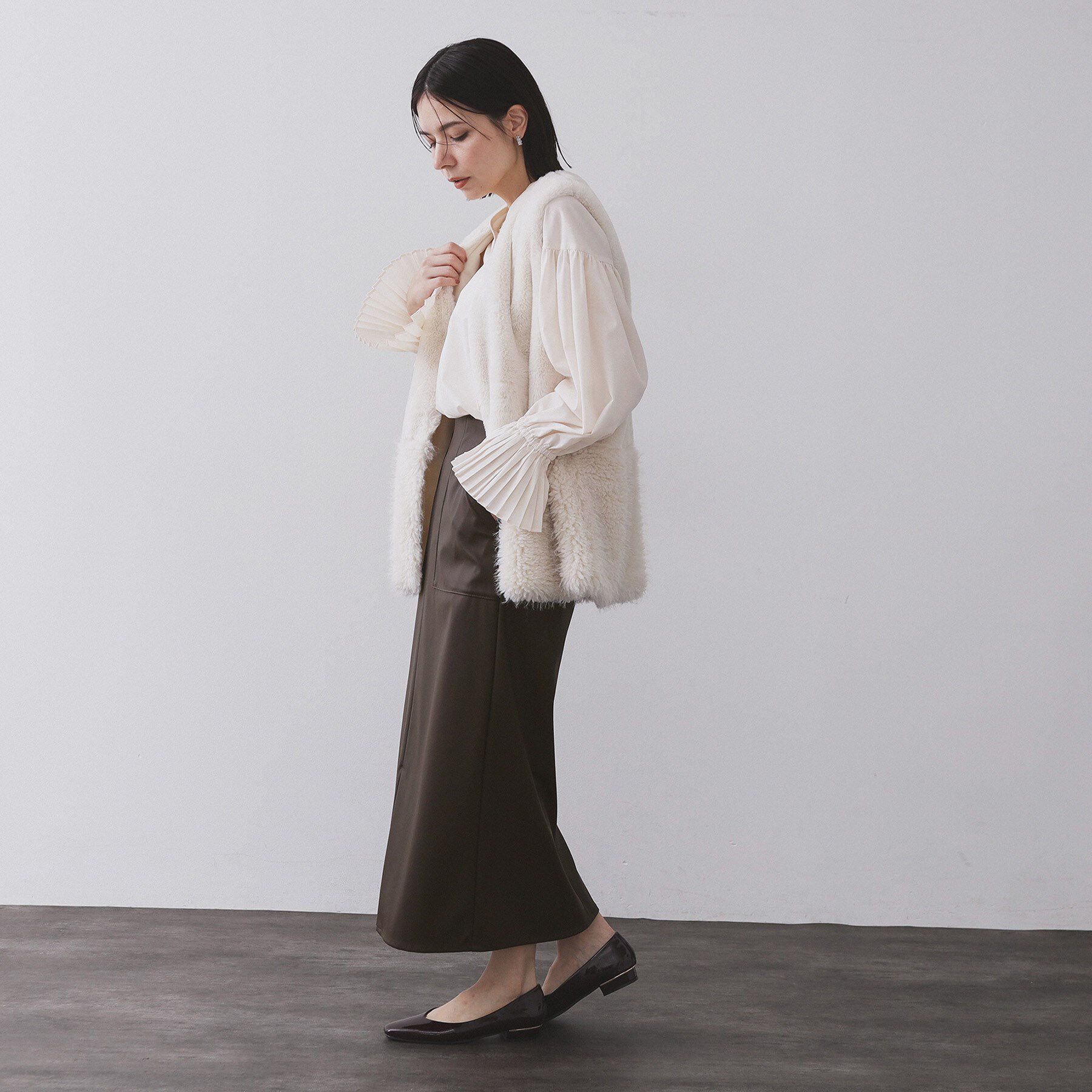 OPAQUE.CLIP「ストレッチダブルポケットタイトスカート【洗える】」|スカート|