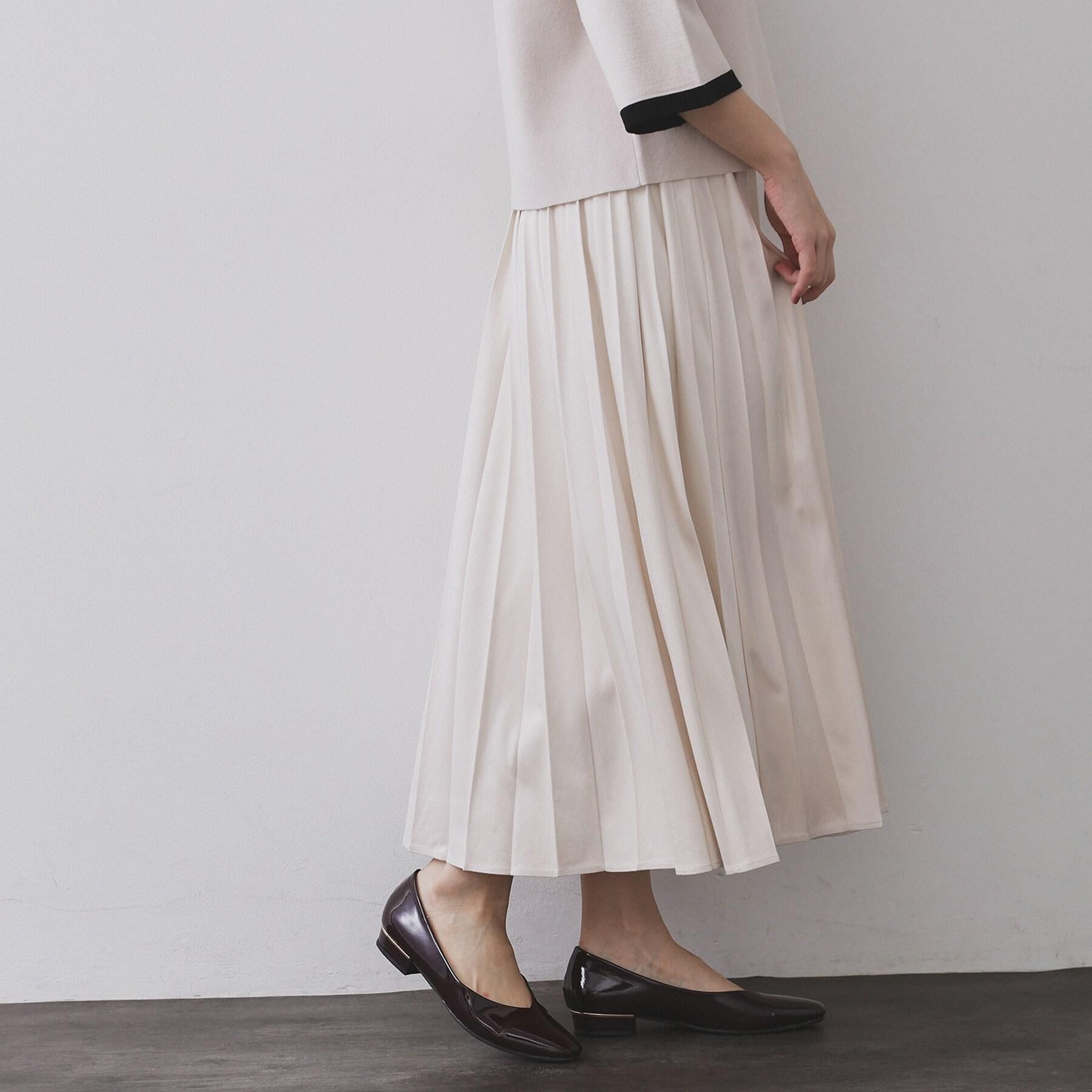 OPAQUE.CLIP「フェイクスウェードプリーツスカート【静電気防止加工/洗濯機OK】」|スカート|