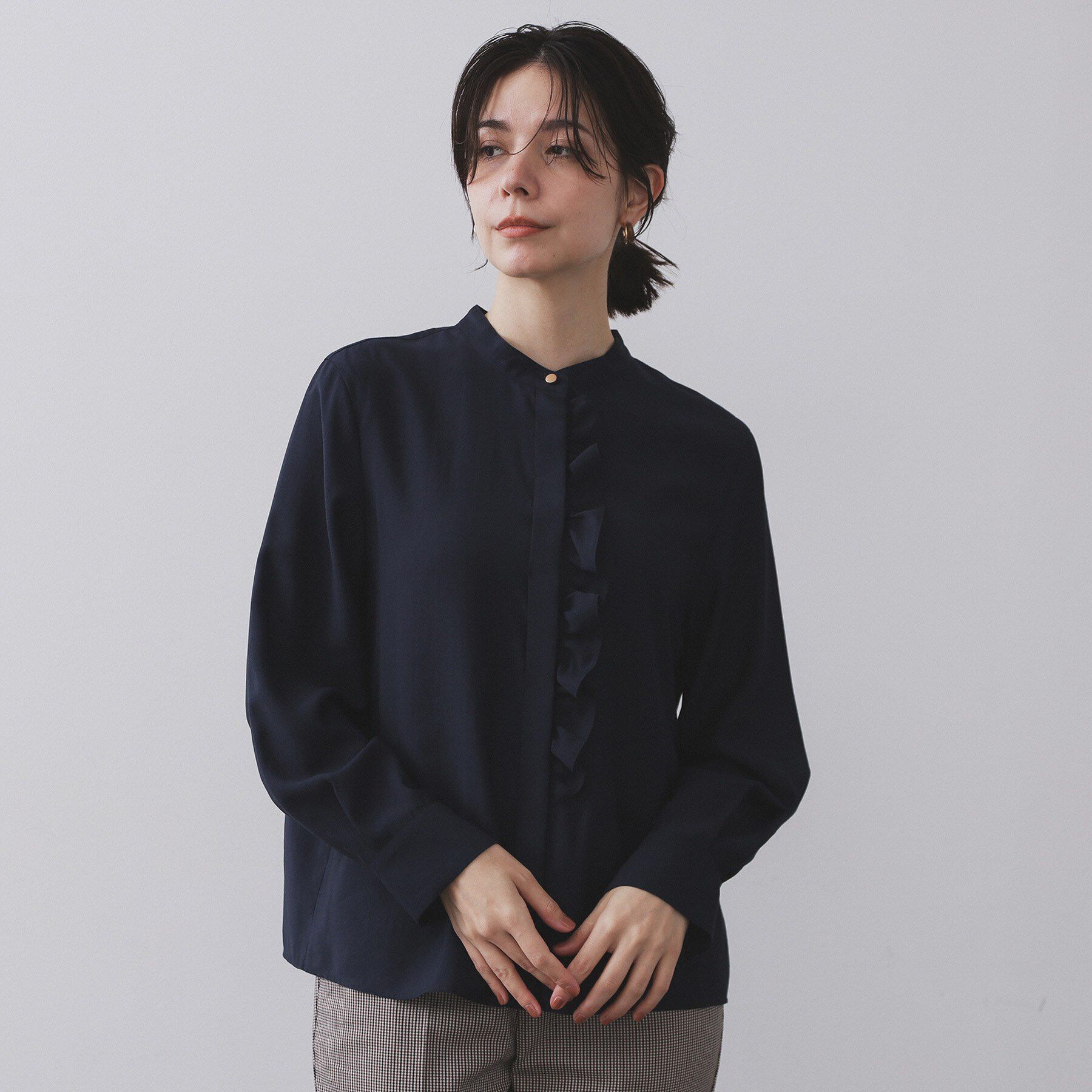 OPAQUE.CLIP「フロントフリルブラウス【洗濯機OK】」|シャツ・ブラウス|