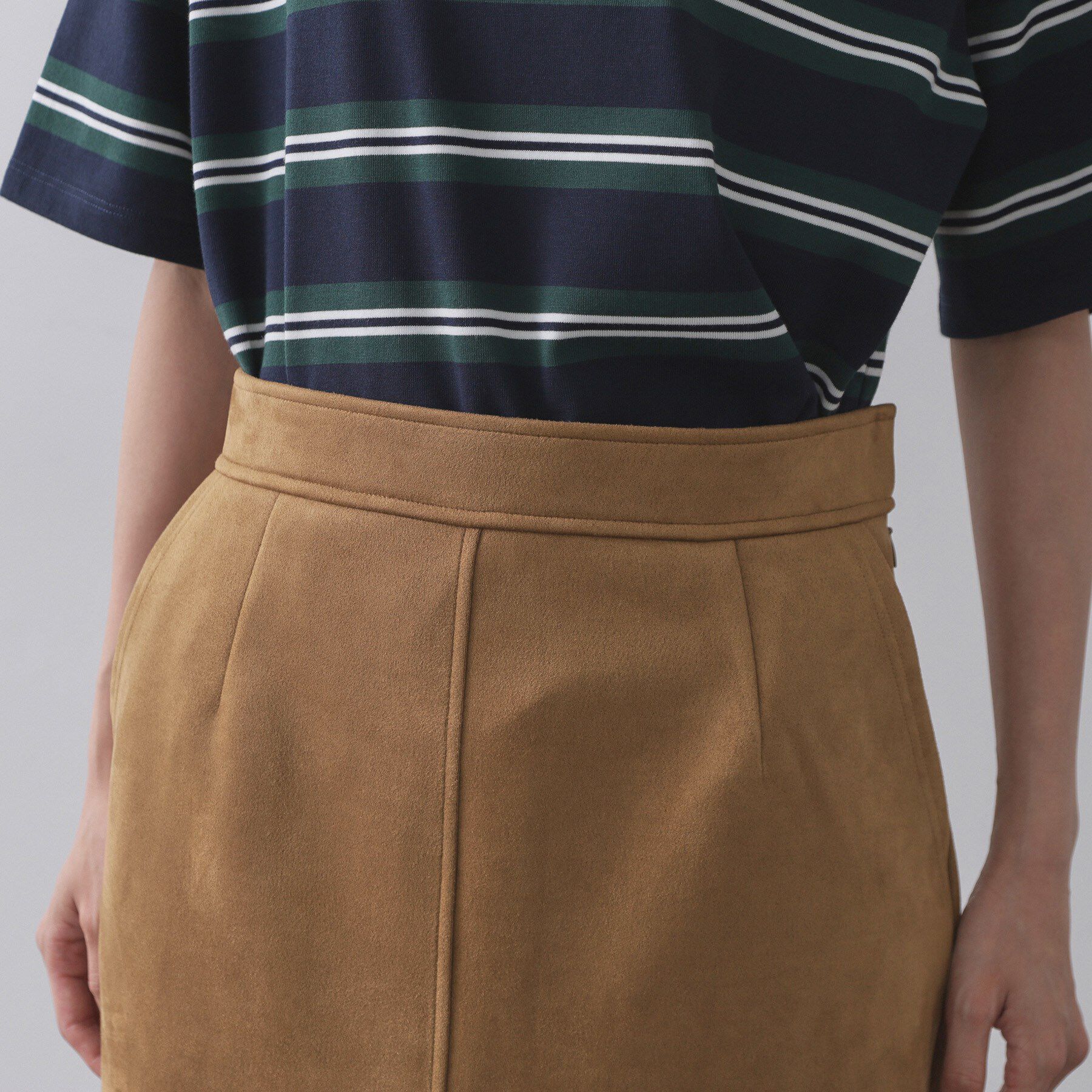 OPAQUE.CLIP「スエードライクナロースカート【洗濯機洗い可】」|スカート|