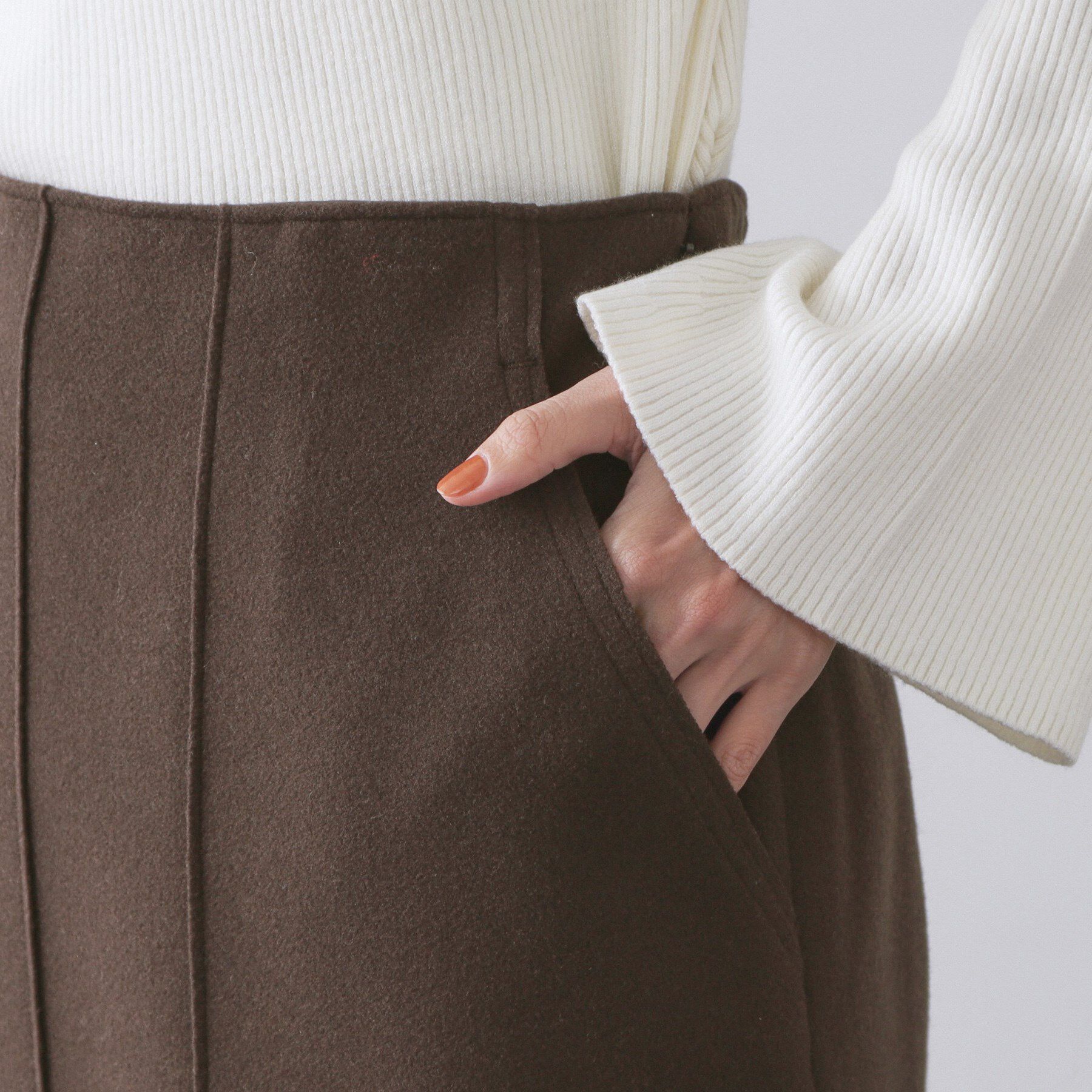 OPAQUE.CLIP「ウールライクタイトスカート【洗濯機洗い可】《8col》」|スカート|