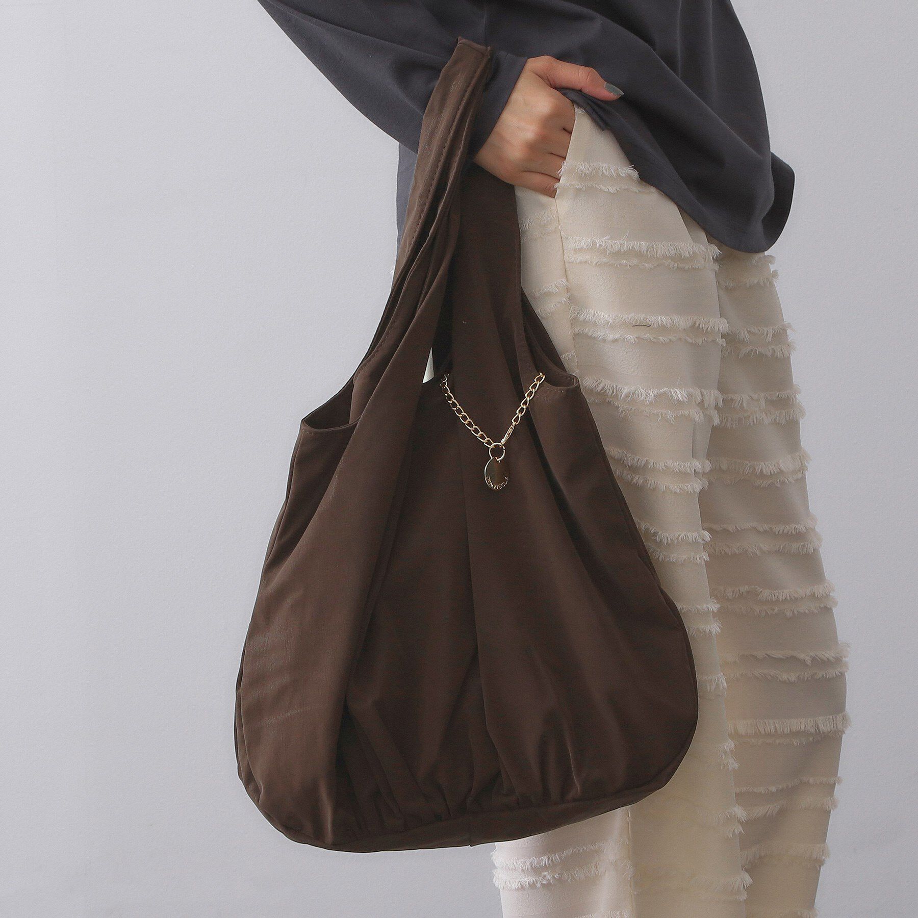 OPAQUE.CLIP「【A4サイズ対応】ヌバック調合皮ビッグトート」|トートバッグ|ブラウン(044)