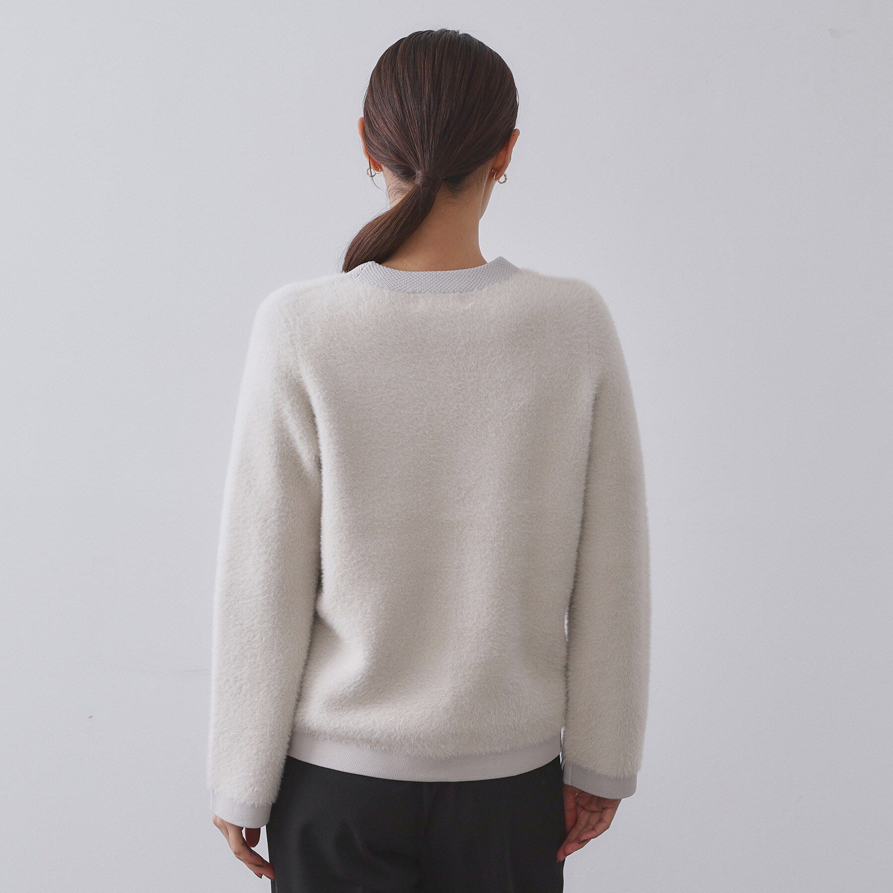 OPAQUE.CLIP「フェザーヤーンカーディガン【洗濯機OK/抗ピル】」|カーディガン|